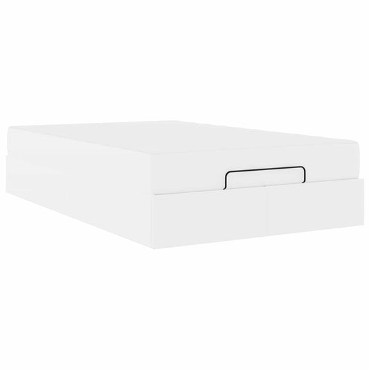 vidaXL Σκελετός κρεβατιού με στρώμα Άλλο 2 pcs Λευκό PVC