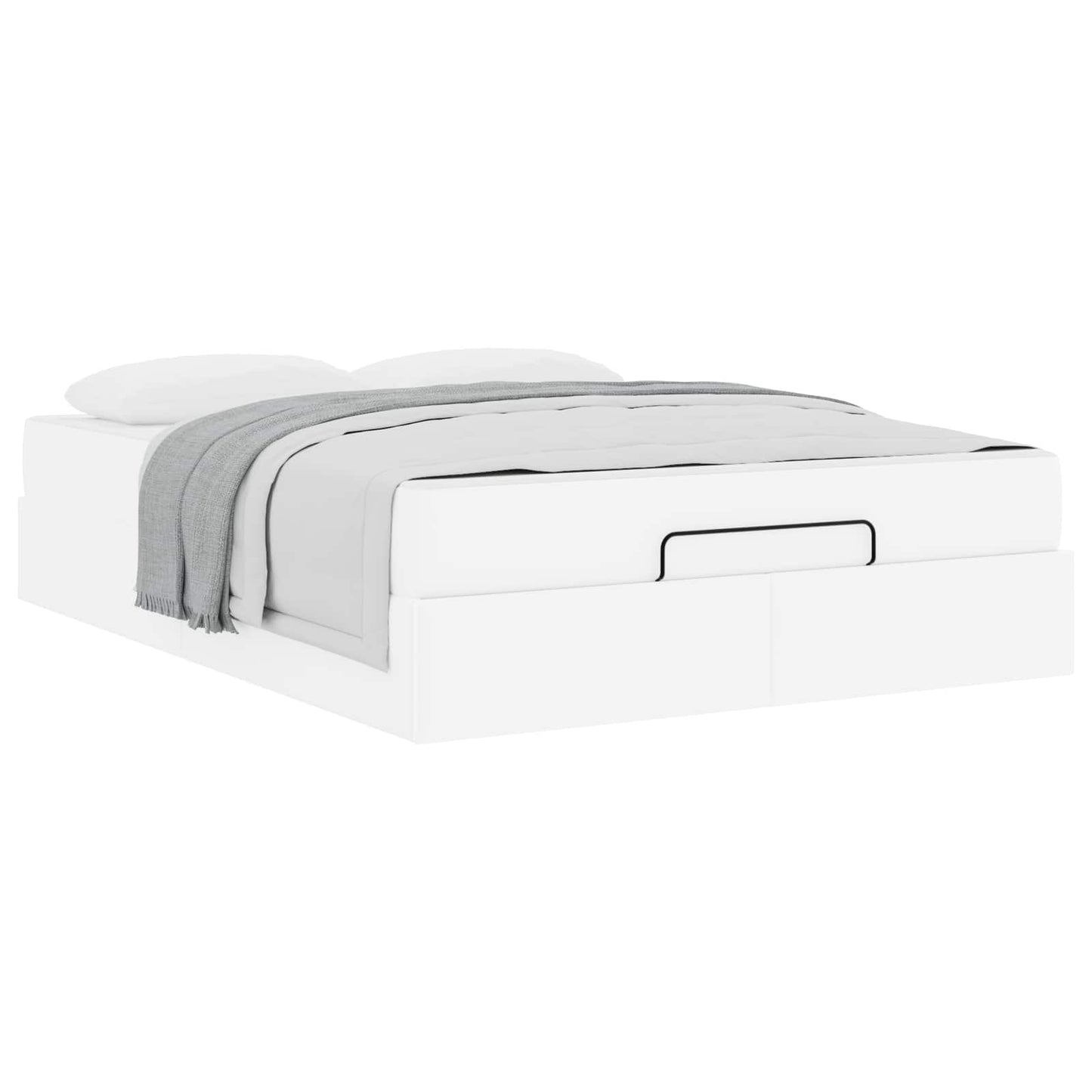 vidaXL Σκελετός κρεβατιού με στρώμα Άλλο 2 pcs Λευκό PVC