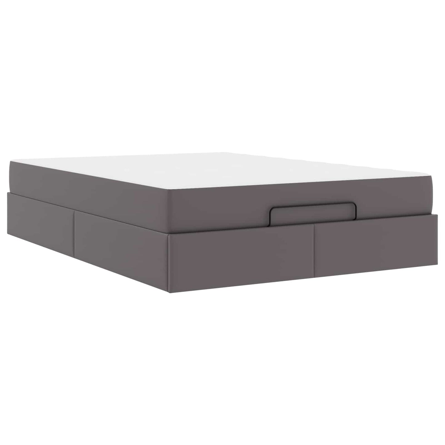 vidaXL Σκελετός κρεβατιού με στρώμα Άλλο 2 pcs Γκρι PVC