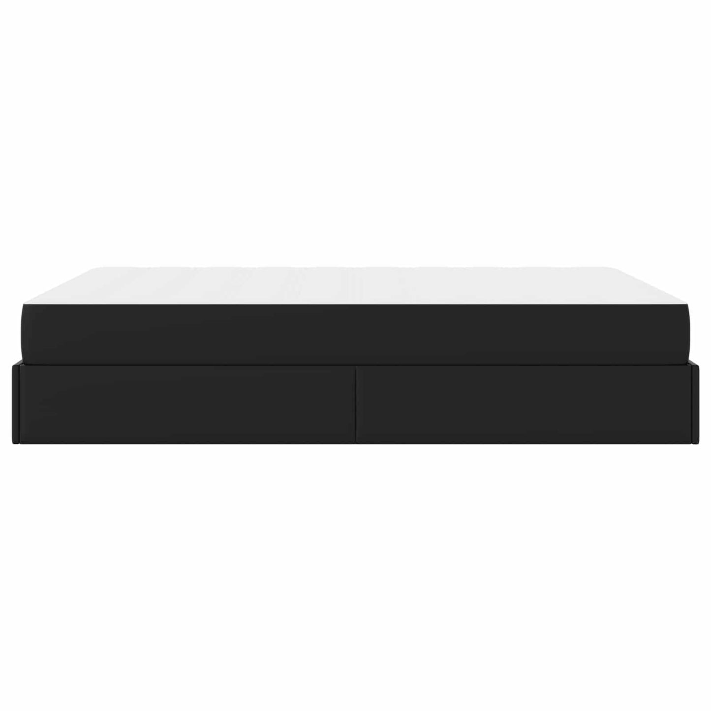 vidaXL Σκελετός κρεβατιού με στρώμα Άλλο 2 pcs Μαύρο PVC