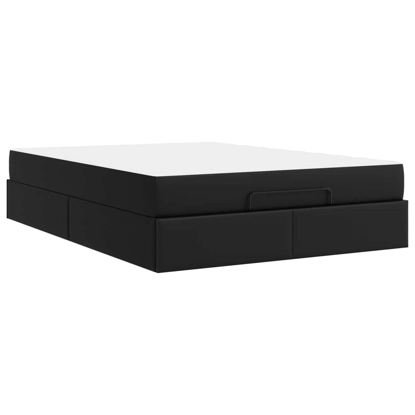 vidaXL Σκελετός κρεβατιού με στρώμα Άλλο 2 pcs Μαύρο PVC