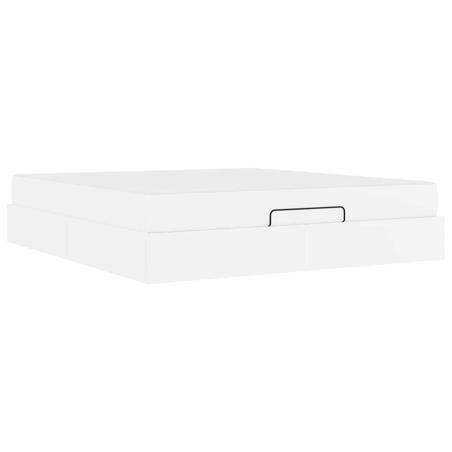 vidaXL Σκελετός κρεβατιού με στρώμα Άλλο 2 pcs Λευκό PVC