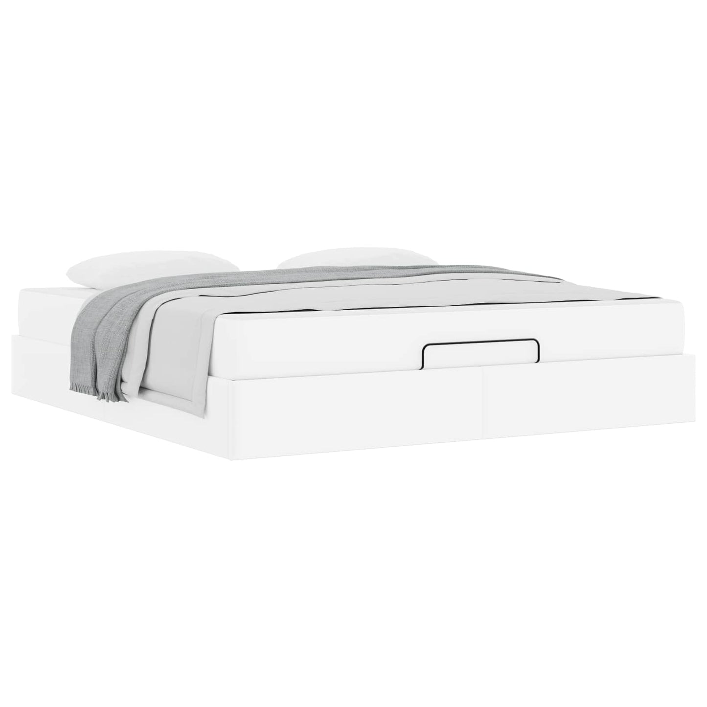 vidaXL Σκελετός κρεβατιού με στρώμα Άλλο 2 pcs Λευκό PVC