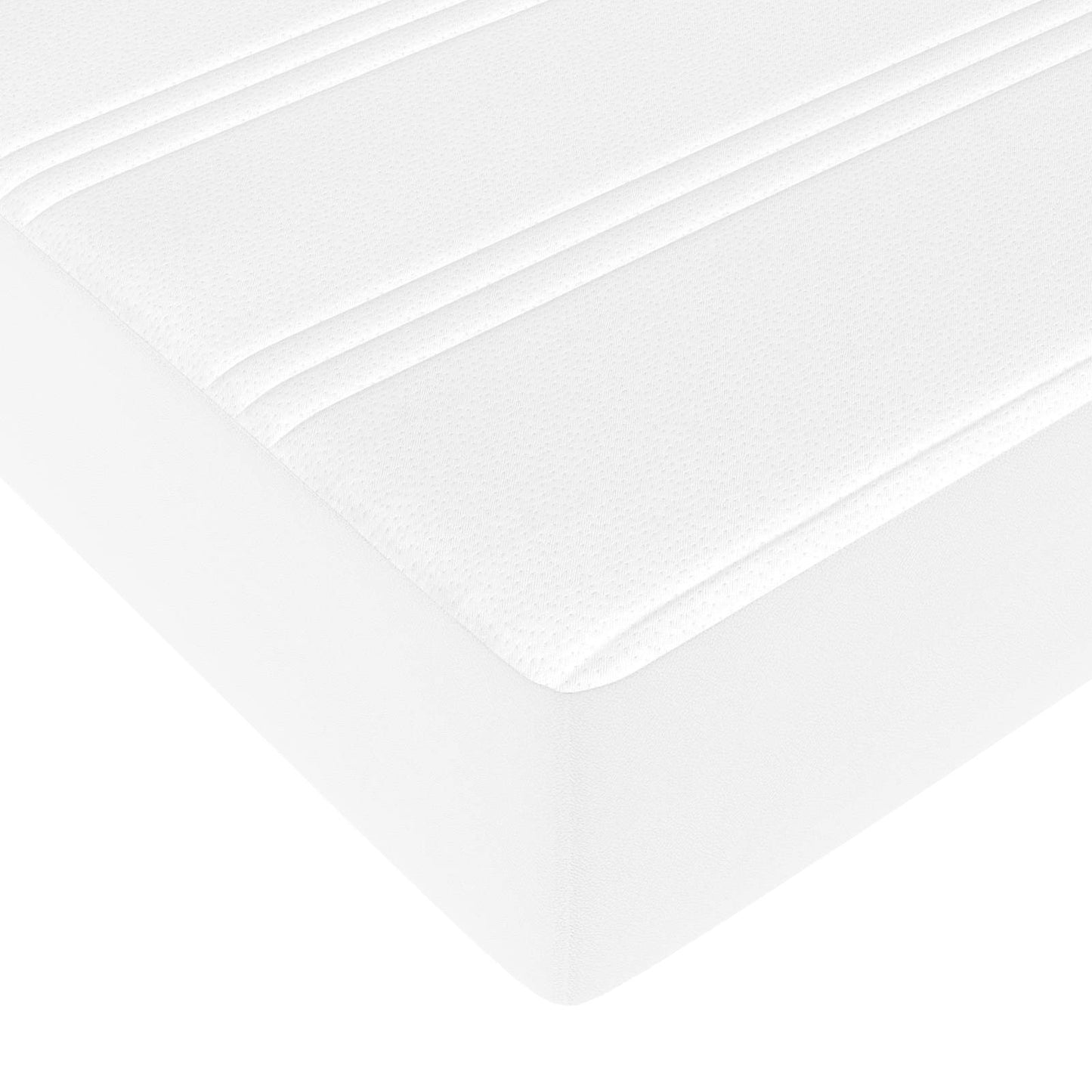 vidaXL Σκελετός κρεβατιού με στρώμα με στρώμα 2 pcs Λευκό PVC
