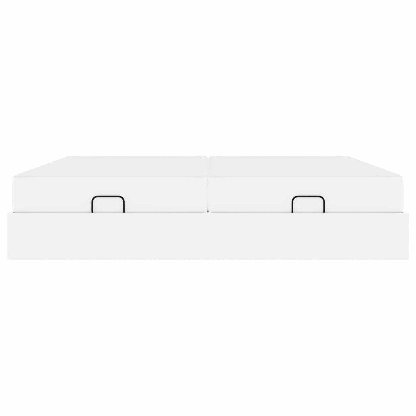vidaXL Σκελετός κρεβατιού με στρώμα με στρώμα 2 pcs Λευκό PVC