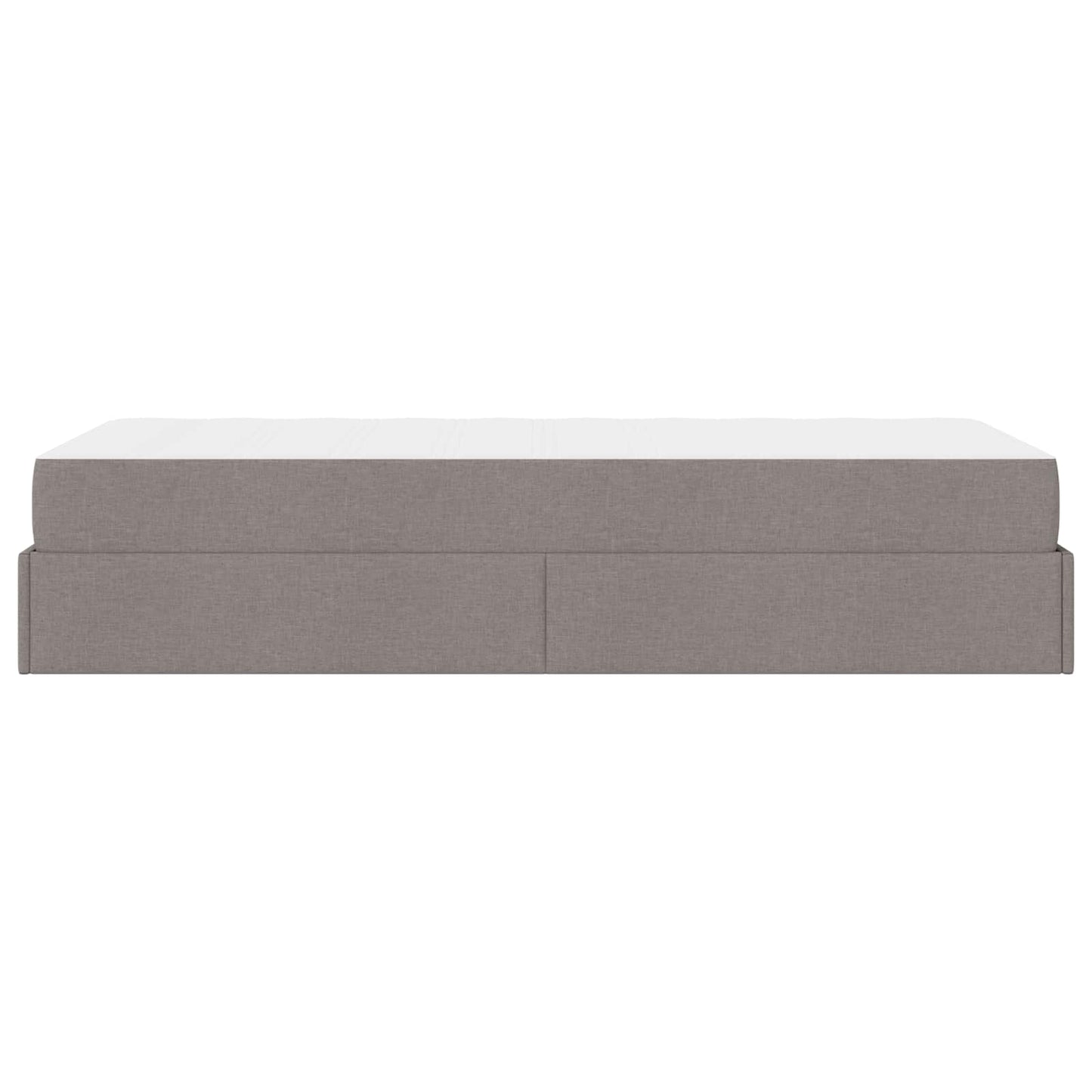 vidaXL Σκελετός κρεβατιού με στρώμα 2 pcs Taupe ύφασμα