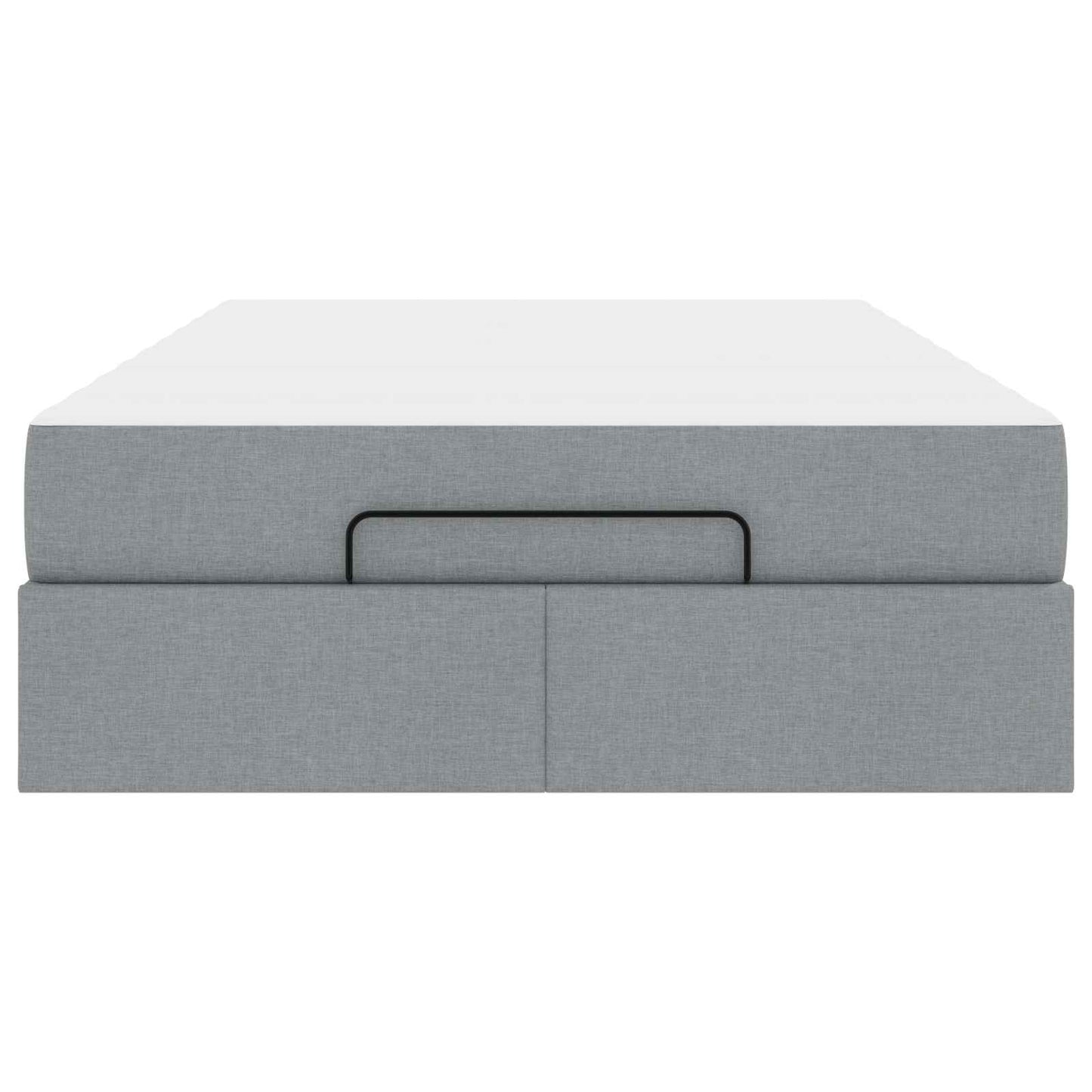 vidaXL Σκελετός κρεβατιού με στρώμα 2 pcs Ανοιχτό γκρι ύφασμα