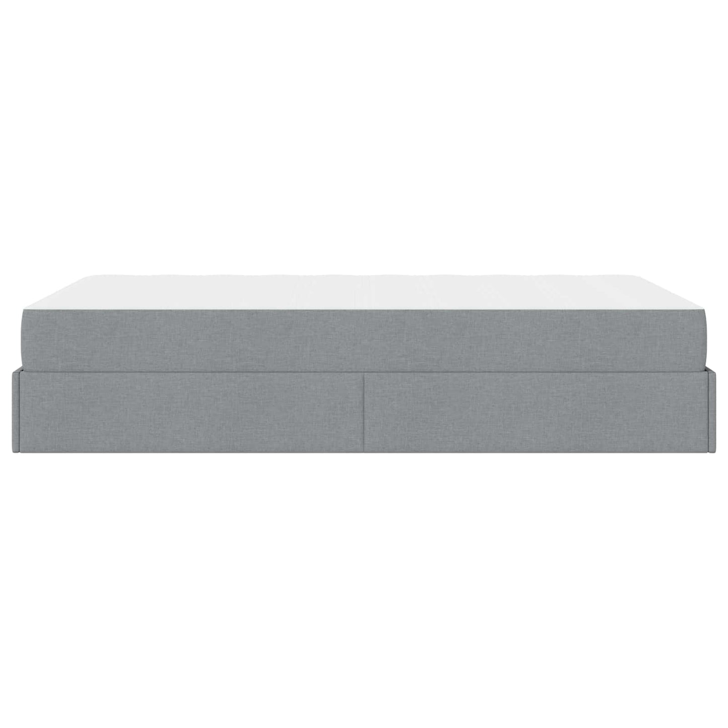 vidaXL Σκελετός κρεβατιού με στρώμα 2 pcs Ανοιχτό γκρι ύφασμα