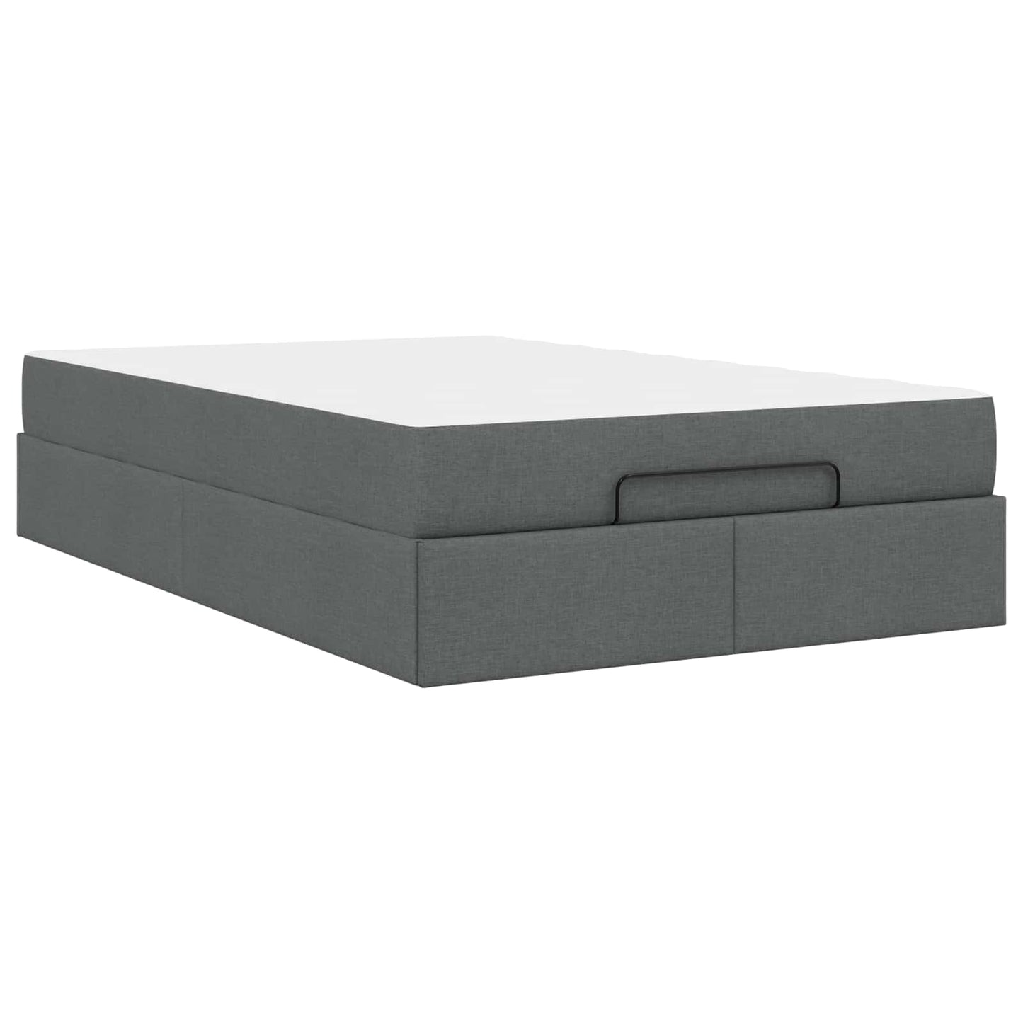 vidaXL Σκελετός κρεβατιού με στρώμα με στρώμα 2 pcs Σκούρο Γκρι ύφασμα