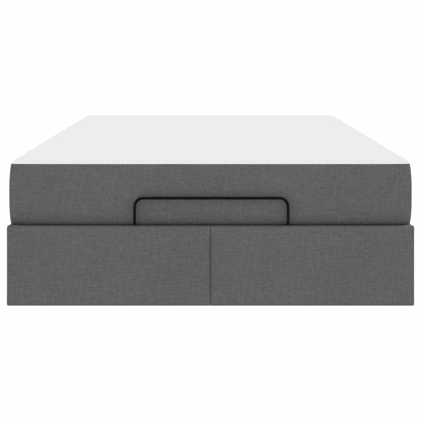 vidaXL Σκελετός κρεβατιού με στρώμα με στρώμα 2 pcs Σκούρο Γκρι ύφασμα