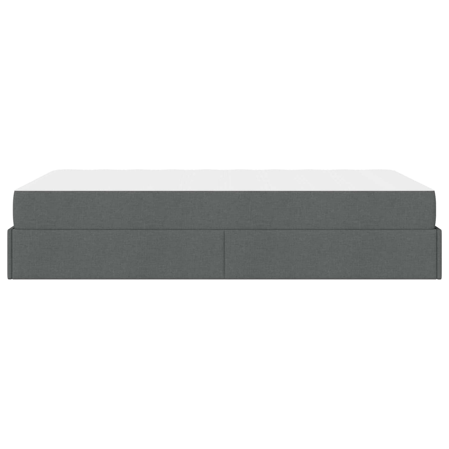 vidaXL Σκελετός κρεβατιού με στρώμα με στρώμα 2 pcs Σκούρο Γκρι ύφασμα