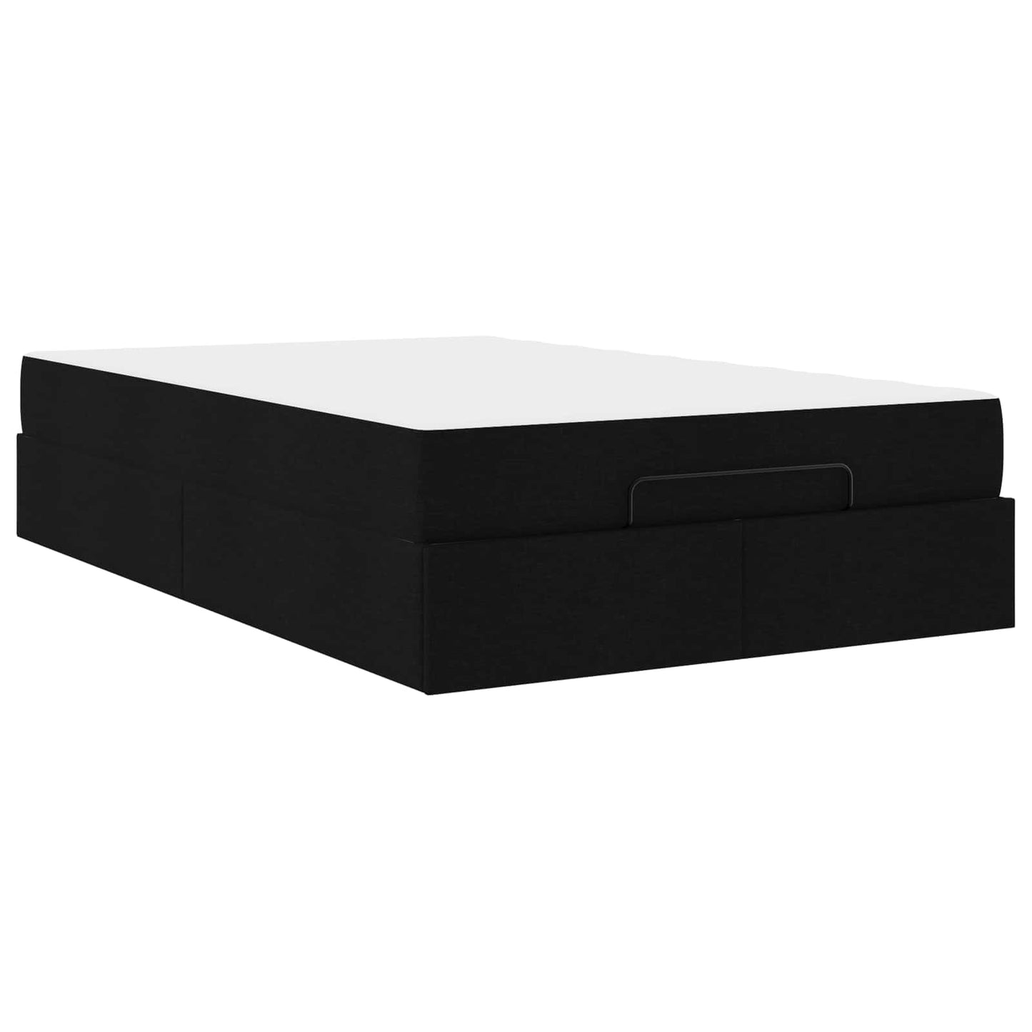 vidaXL Σκελετός κρεβατιού με στρώμα με στρώμα 2 pcs Μαύρο ύφασμα