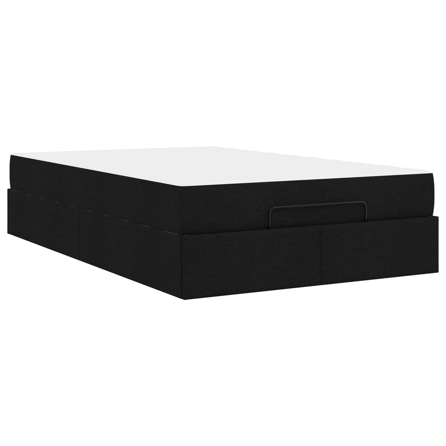 vidaXL Σκελετός κρεβατιού με στρώμα με στρώμα 2 pcs Μαύρο ύφασμα