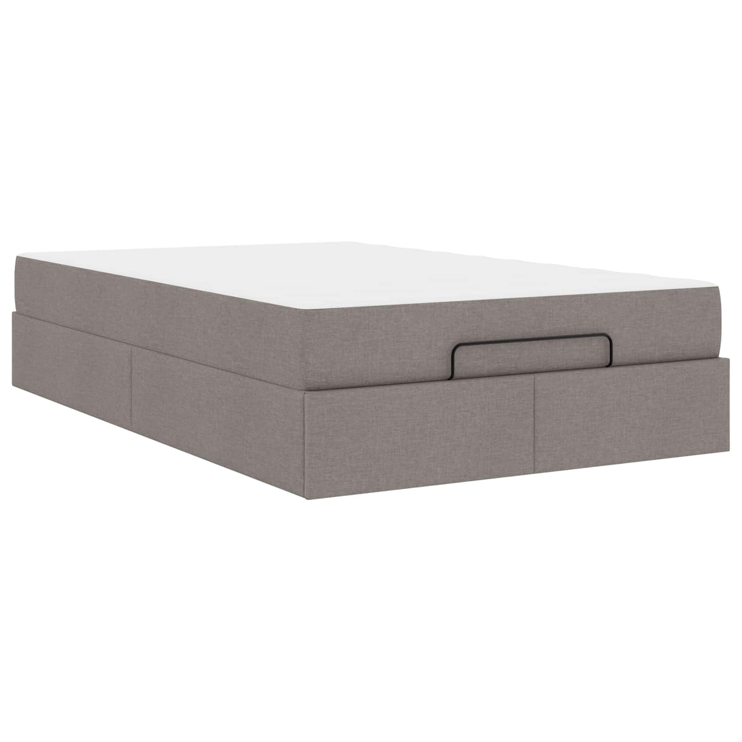 vidaXL Σκελετός κρεβατιού με στρώμα με στρώμα 2 pcs Taupe ύφασμα