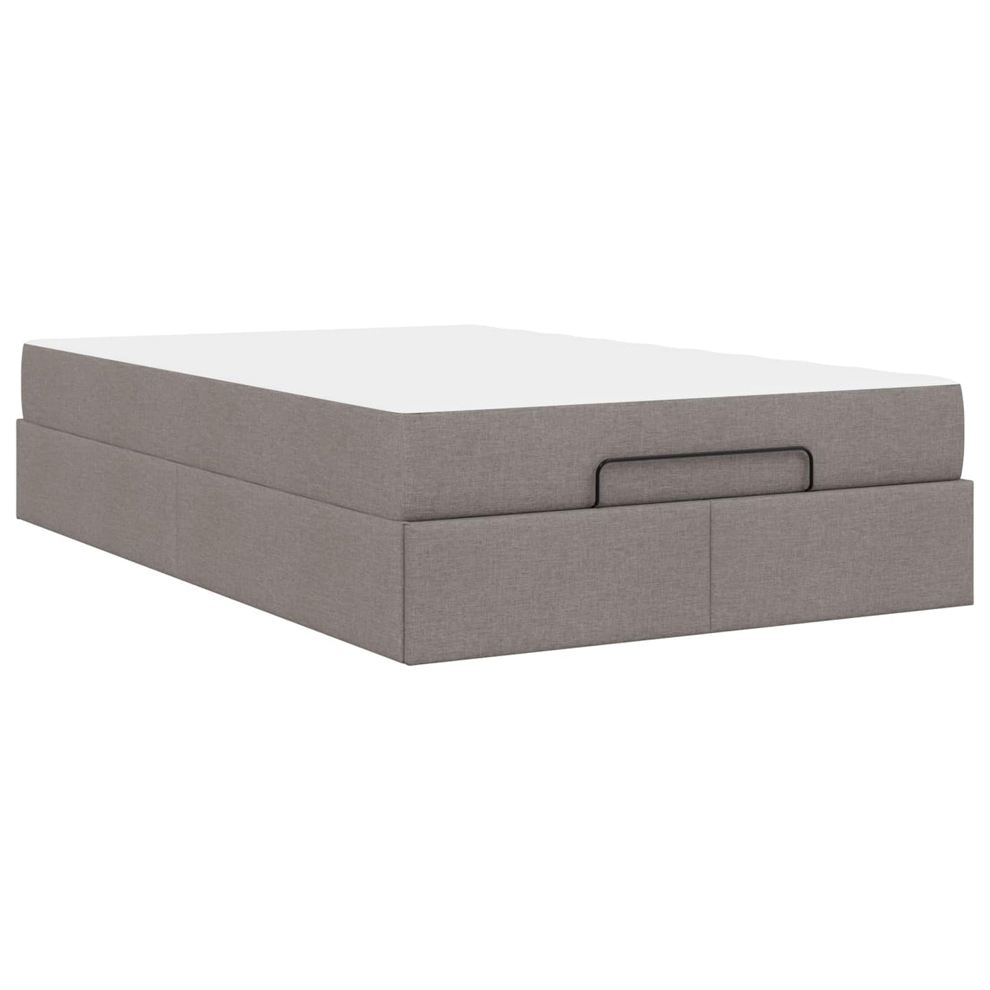vidaXL Σκελετός κρεβατιού με στρώμα με στρώμα 2 pcs Taupe ύφασμα