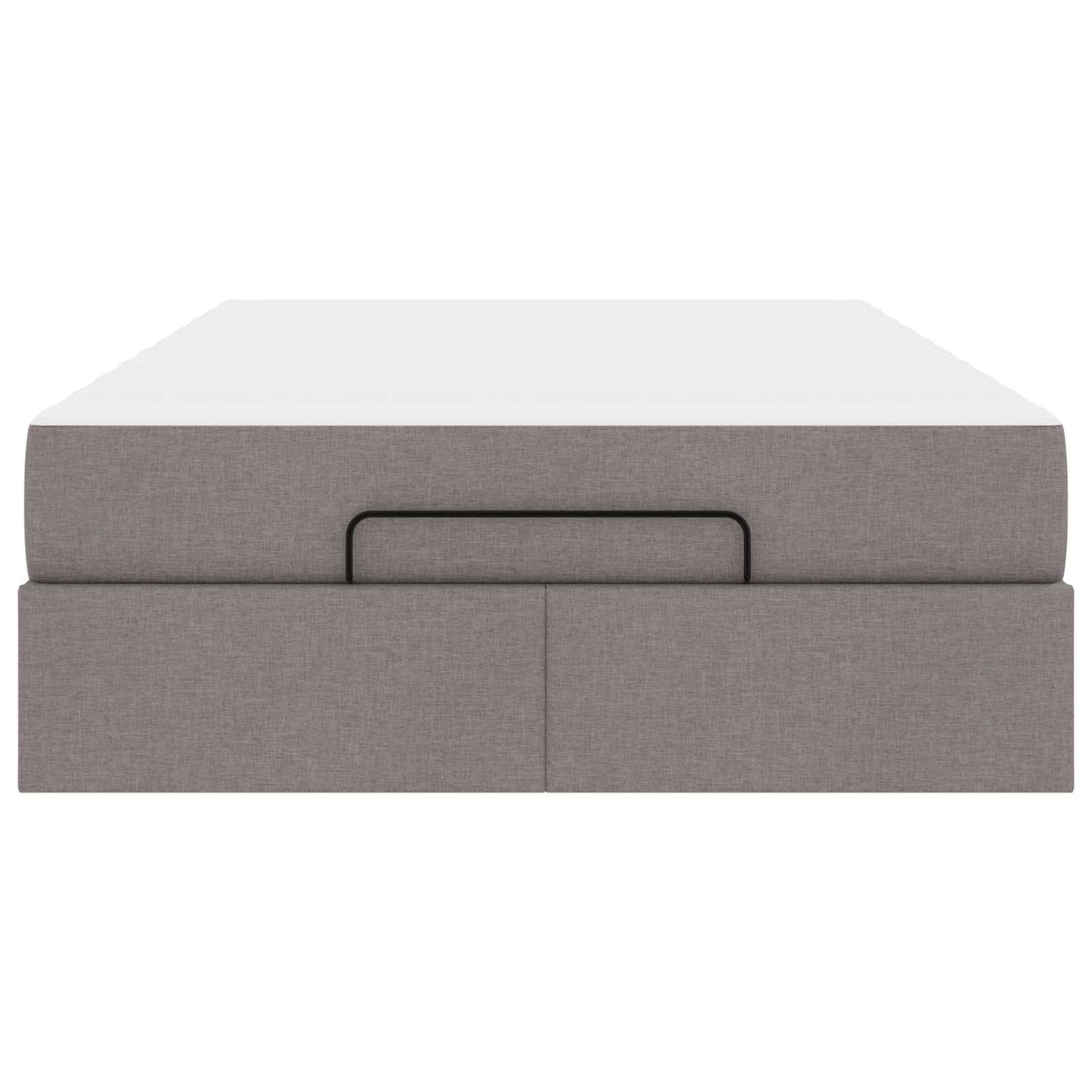 vidaXL Σκελετός κρεβατιού με στρώμα με στρώμα 2 pcs Taupe ύφασμα
