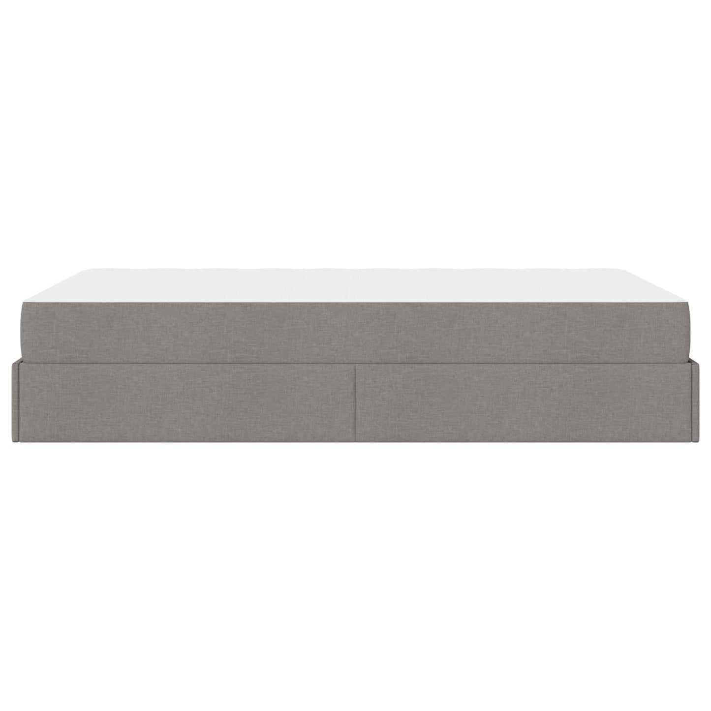 vidaXL Σκελετός κρεβατιού με στρώμα με στρώμα 2 pcs Taupe ύφασμα