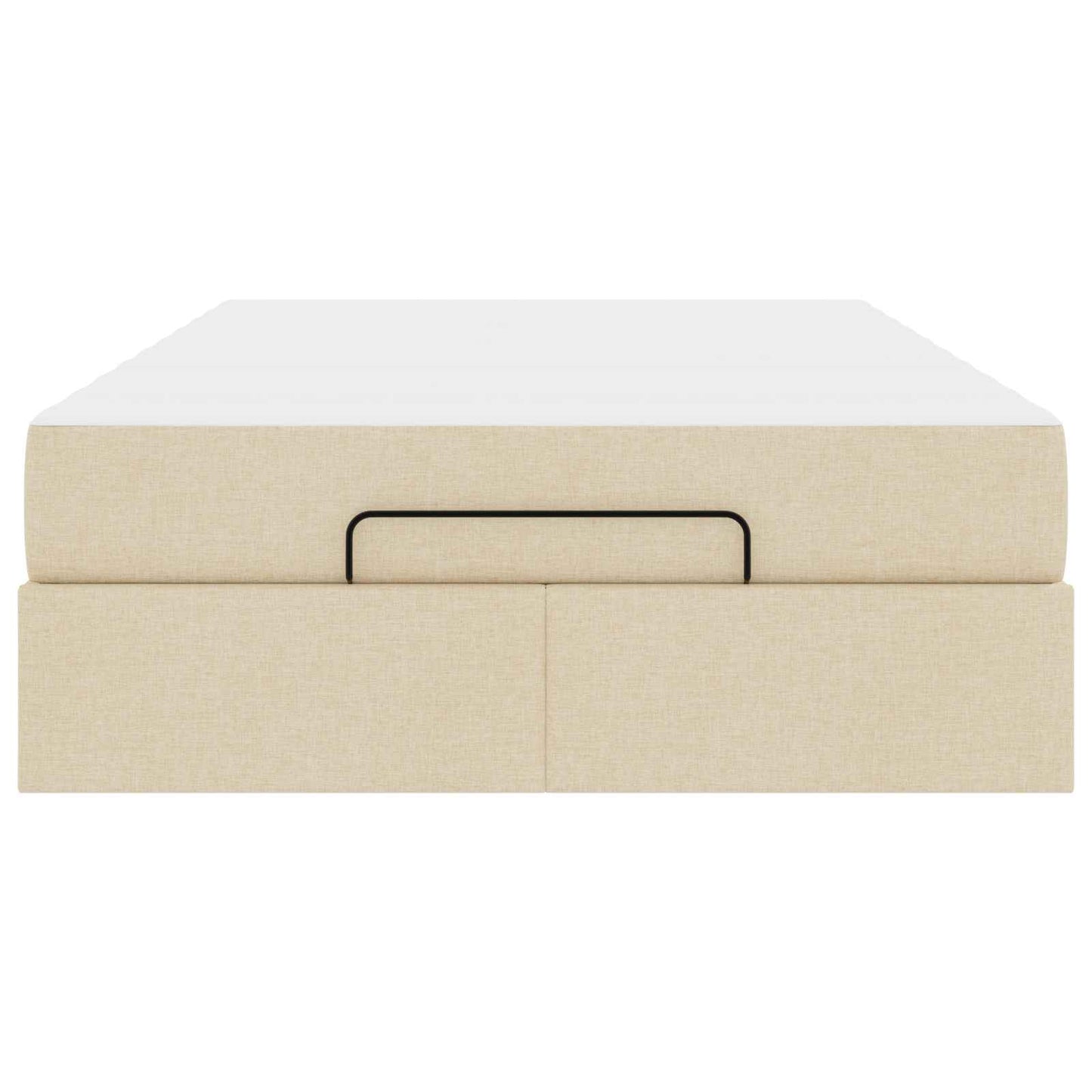 vidaXL Σκελετός κρεβατιού με στρώμα με στρώμα 2 pcs Κρεμ ύφασμα