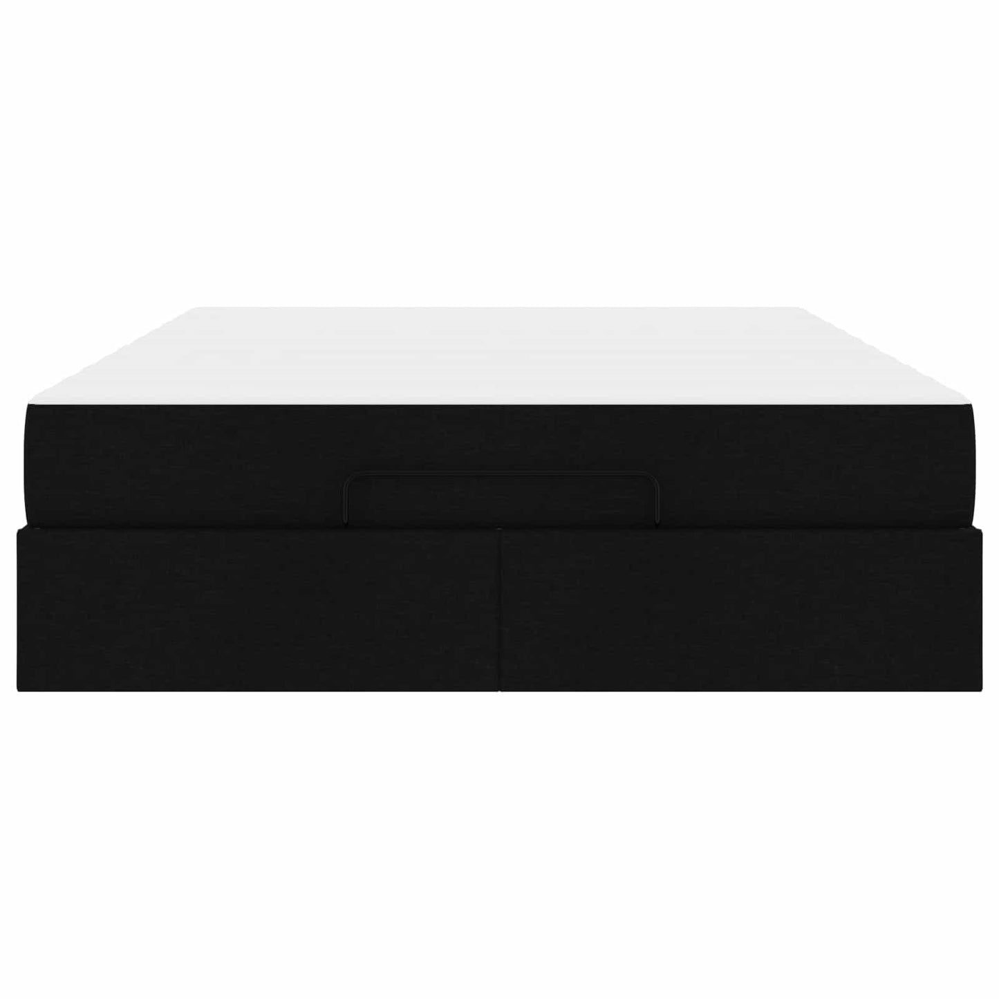 vidaXL Σκελετός κρεβατιού με στρώμα 2 pcs Μαύρο ύφασμα