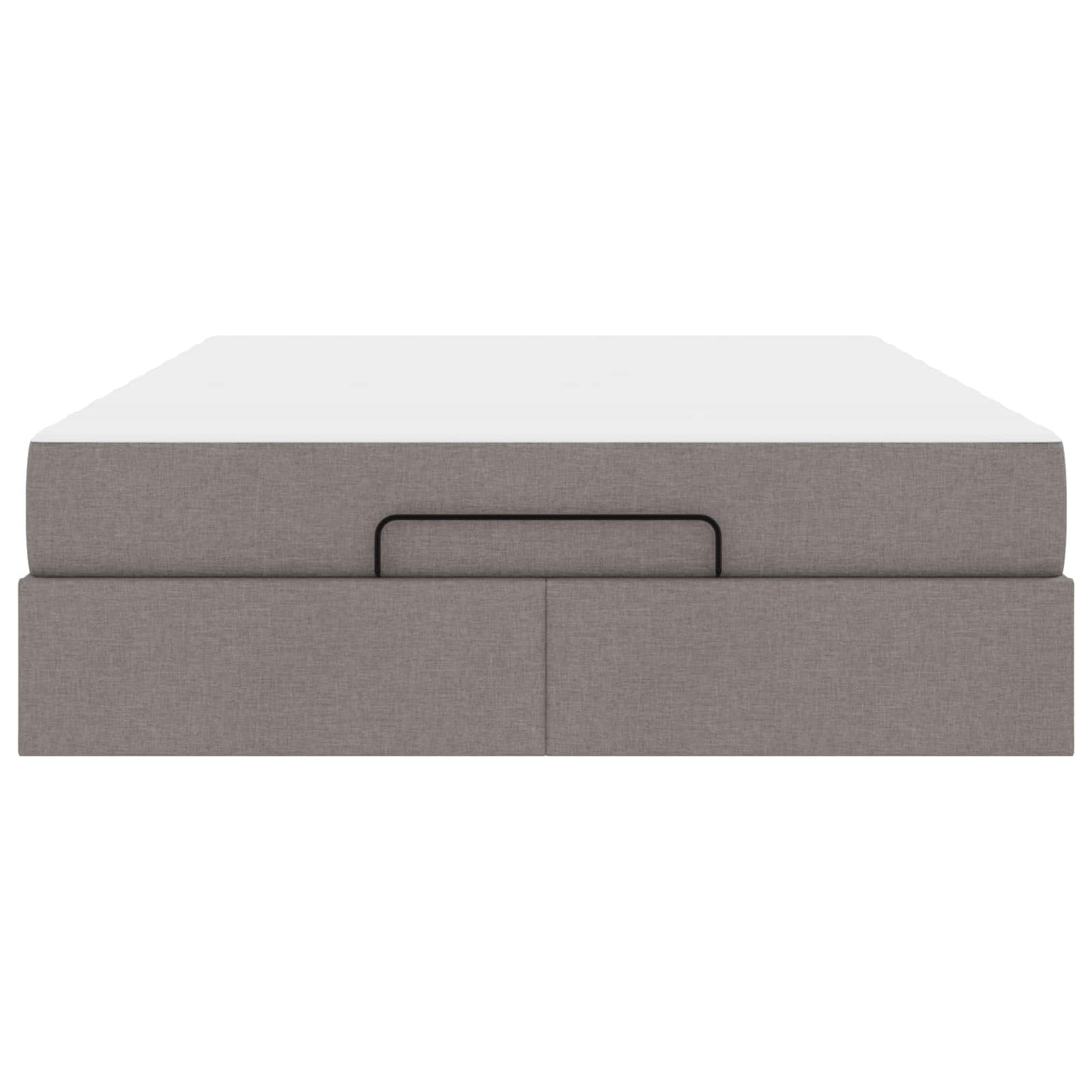 vidaXL Σκελετός κρεβατιού με στρώμα με στρώμα 2 pcs Taupe ύφασμα