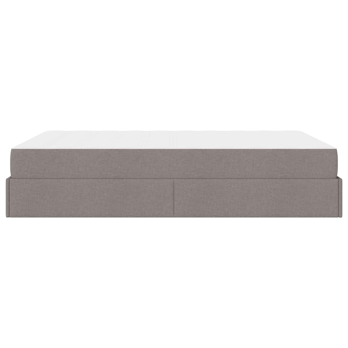 vidaXL Σκελετός κρεβατιού με στρώμα με στρώμα 2 pcs Taupe ύφασμα