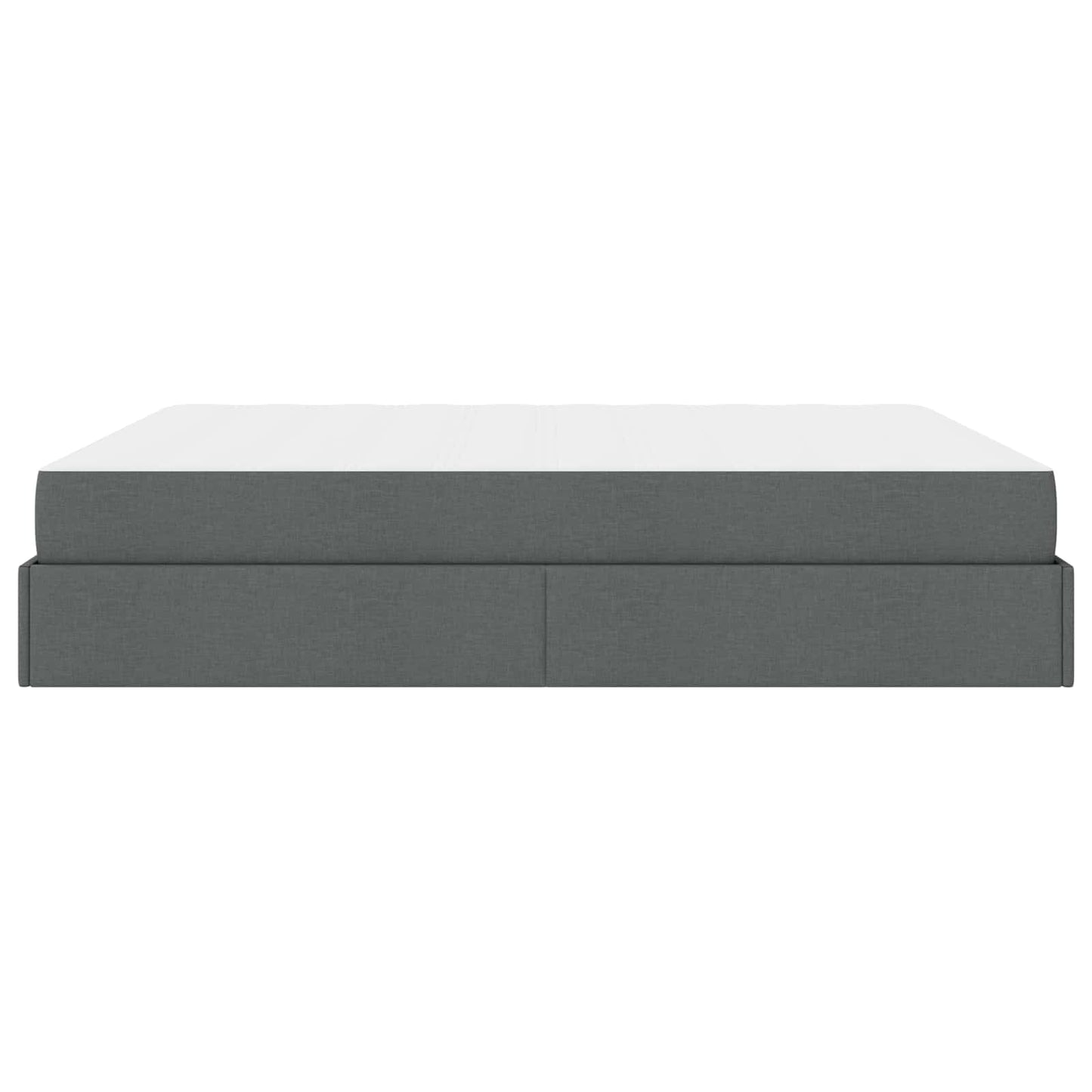 vidaXL Σκελετός κρεβατιού με στρώμα 2 pcs Σκούρο Γκρι ύφασμα