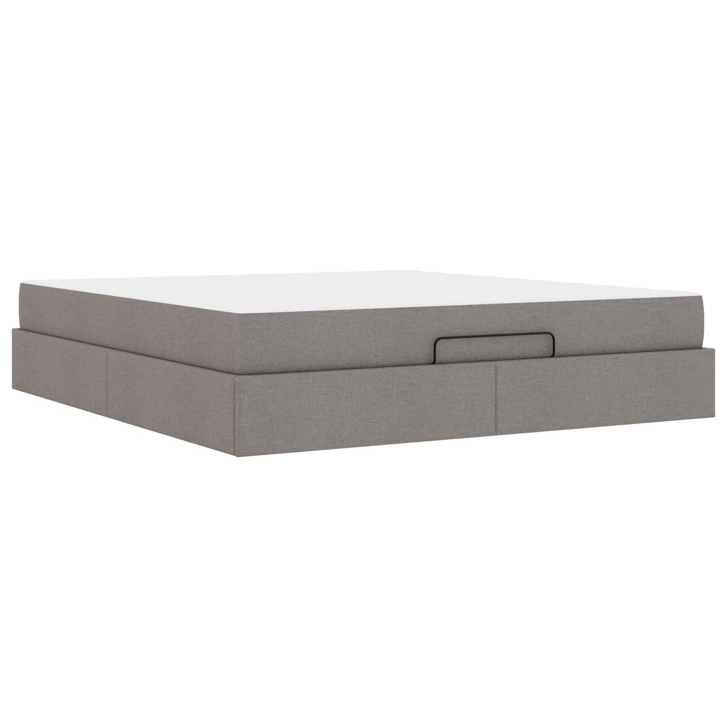 vidaXL Σκελετός κρεβατιού με στρώμα 2 pcs Taupe ύφασμα