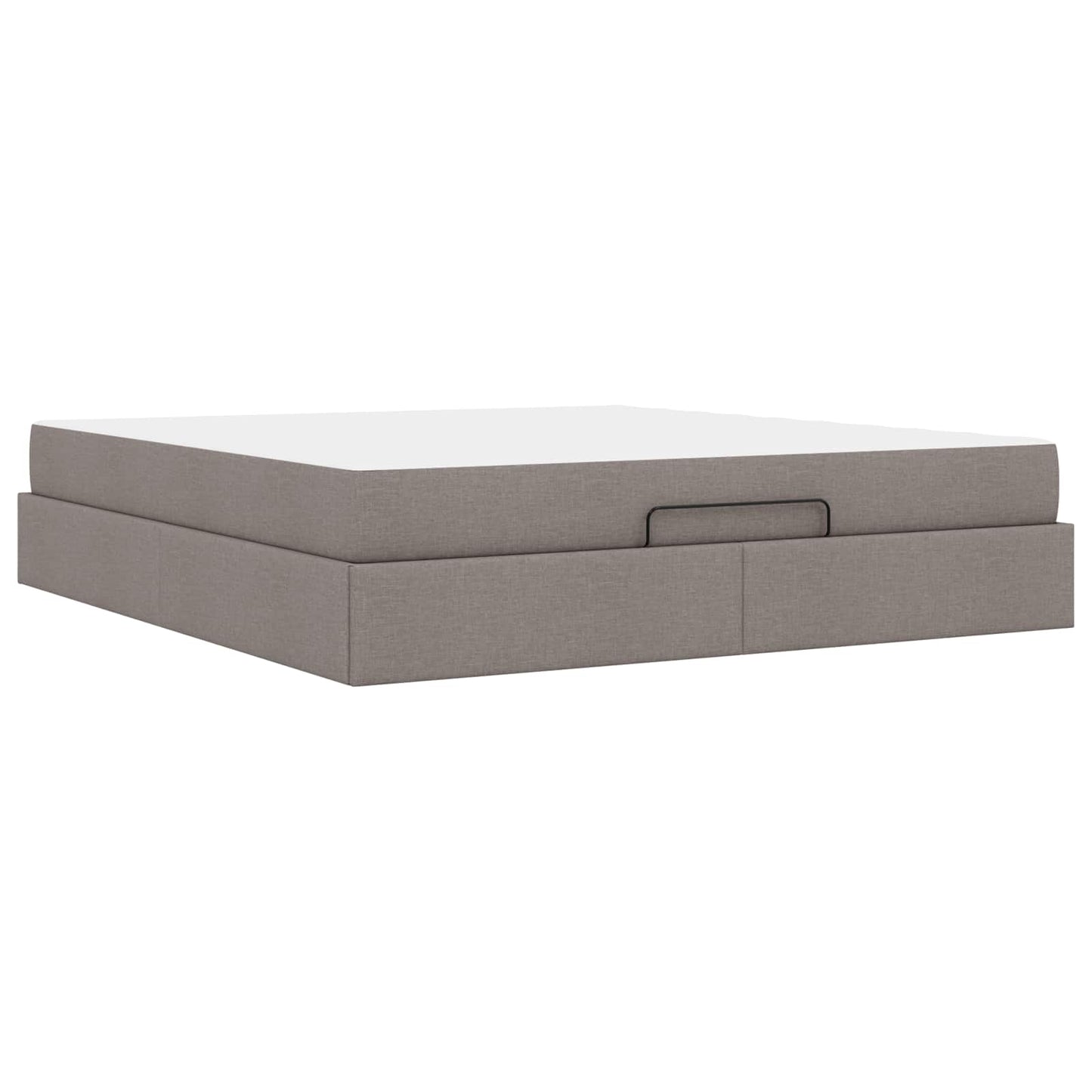 vidaXL Σκελετός κρεβατιού με στρώμα 2 pcs Taupe ύφασμα
