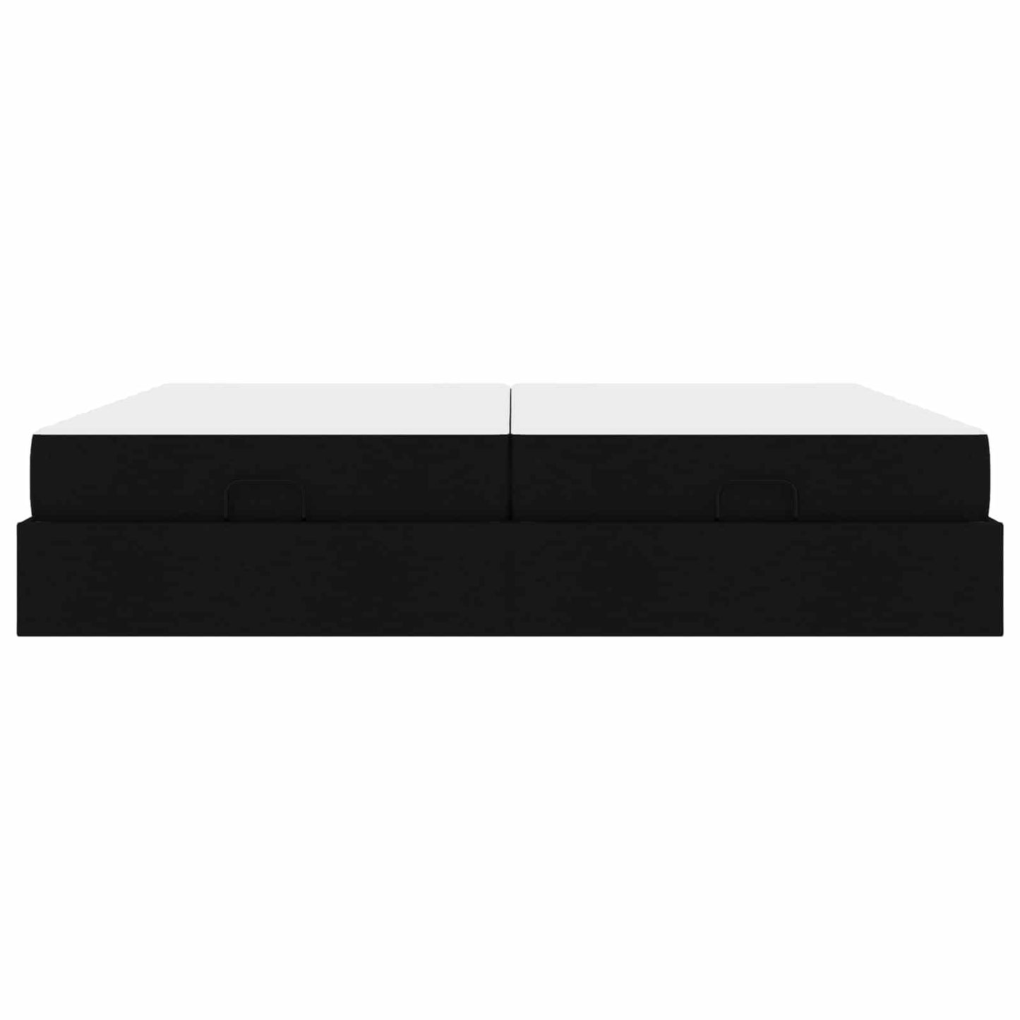 vidaXL Σκελετός κρεβατιού με στρώμα με στρώμα 2 pcs Μαύρο ύφασμα