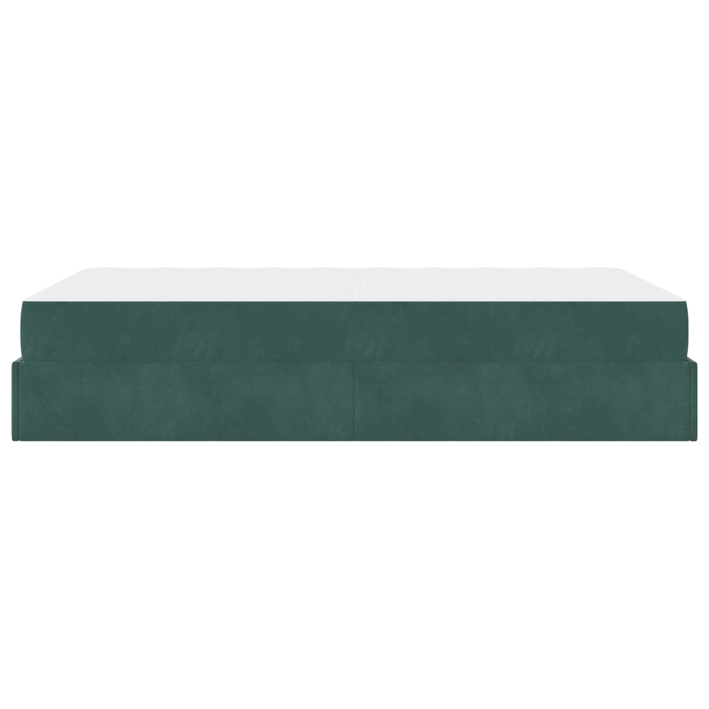 vidaXL Σκελετός κρεβατιού με στρώμα με στρώμα 2 pcs Πράσινο Βελούδο