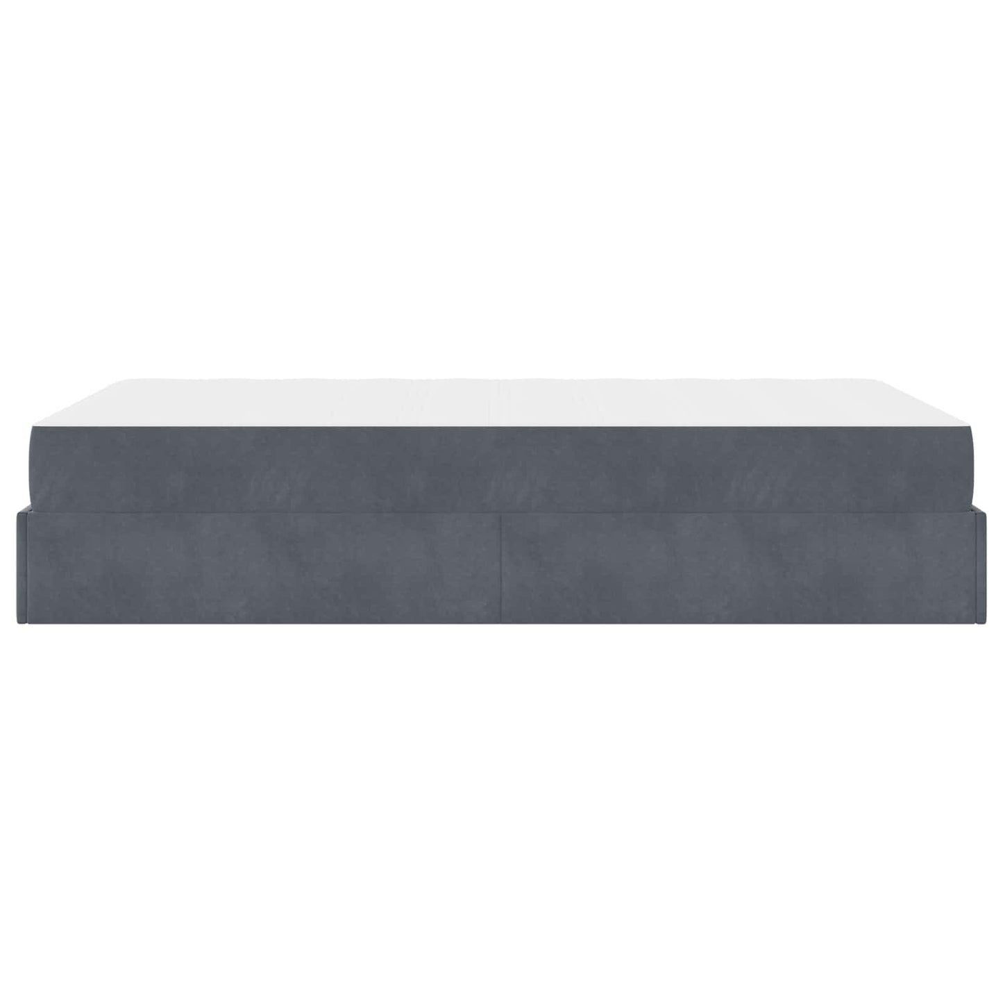 vidaXL Σκελετός κρεβατιού με στρώμα 2 pcs Σκούρο Γκρι Βελούδο