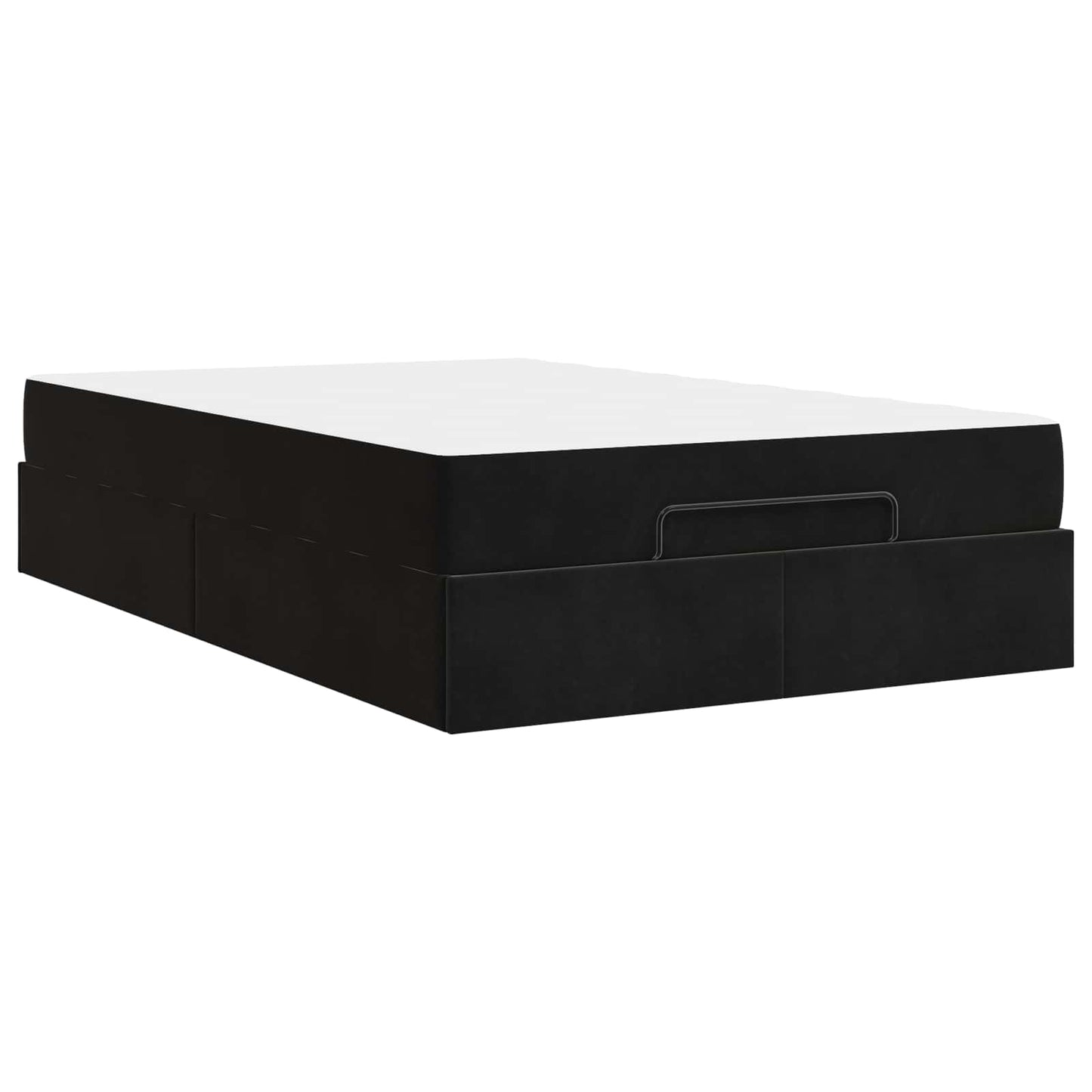 vidaXL Σκελετός κρεβατιού με στρώμα 2 pcs Μαύρο Βελούδο