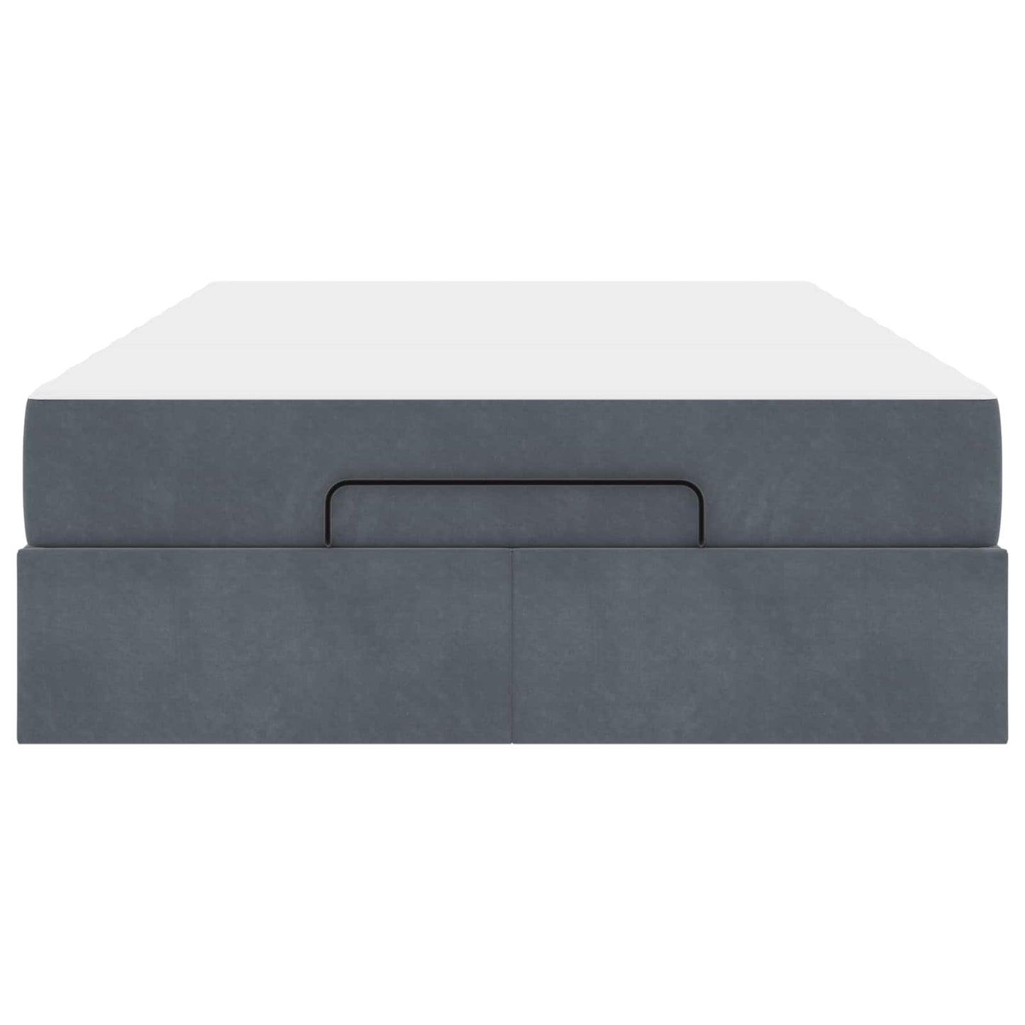 vidaXL Σκελετός κρεβατιού με στρώμα 2 pcs Σκούρο Γκρι Βελούδο
