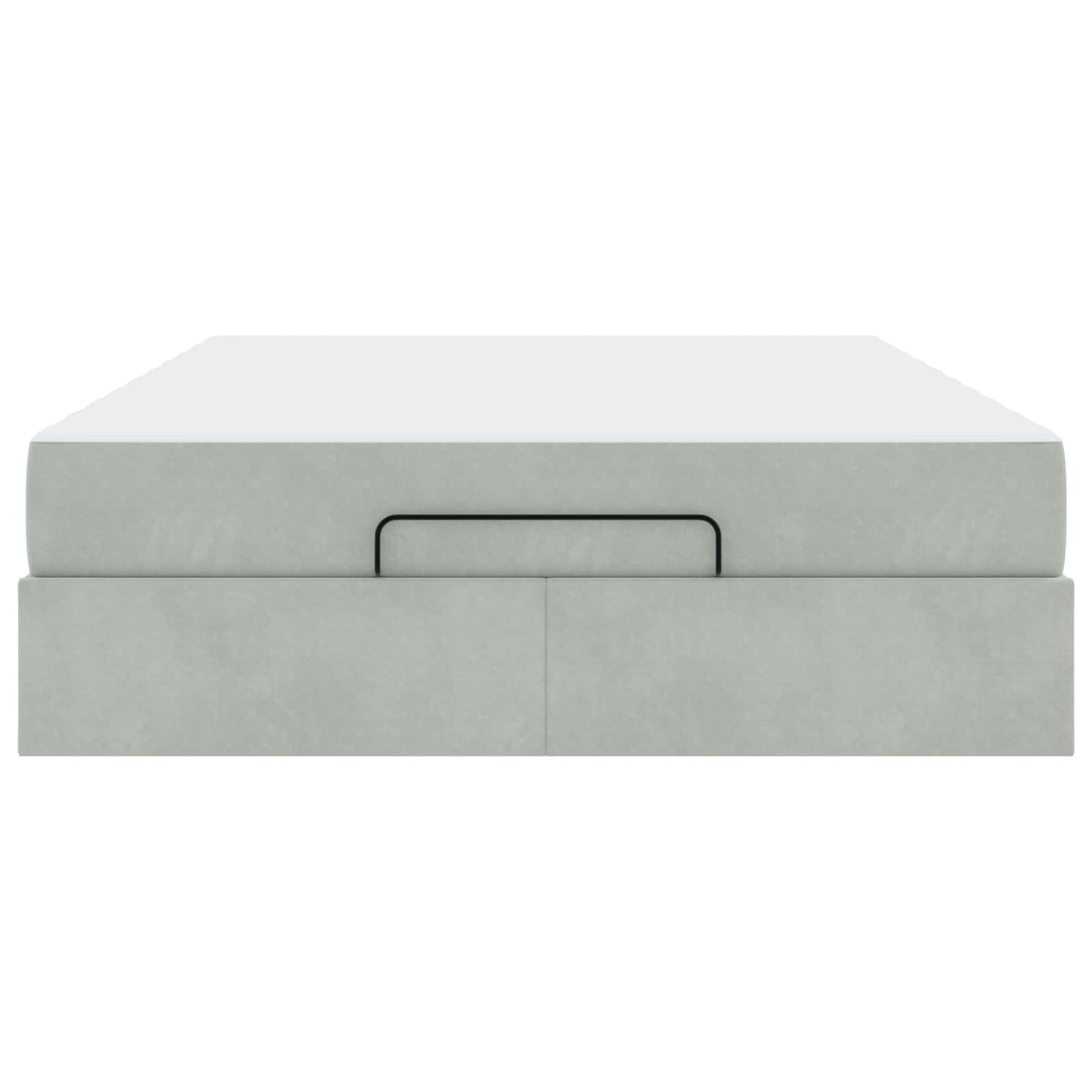 vidaXL Σκελετός κρεβατιού με στρώμα 2 pcs Ανοιχτό γκρι Βελούδο