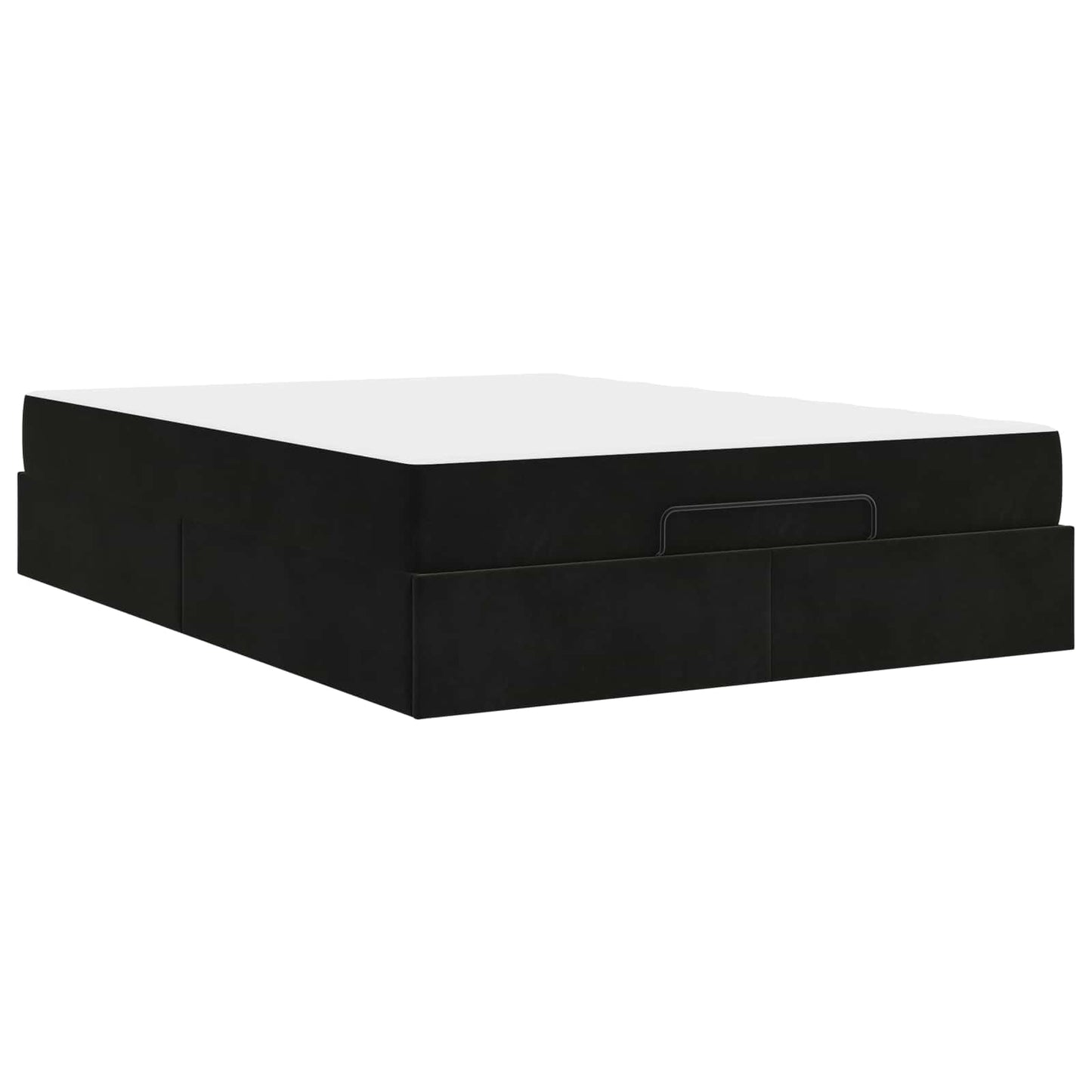 vidaXL Σκελετός κρεβατιού με στρώμα 2 pcs Μαύρο Βελούδο
