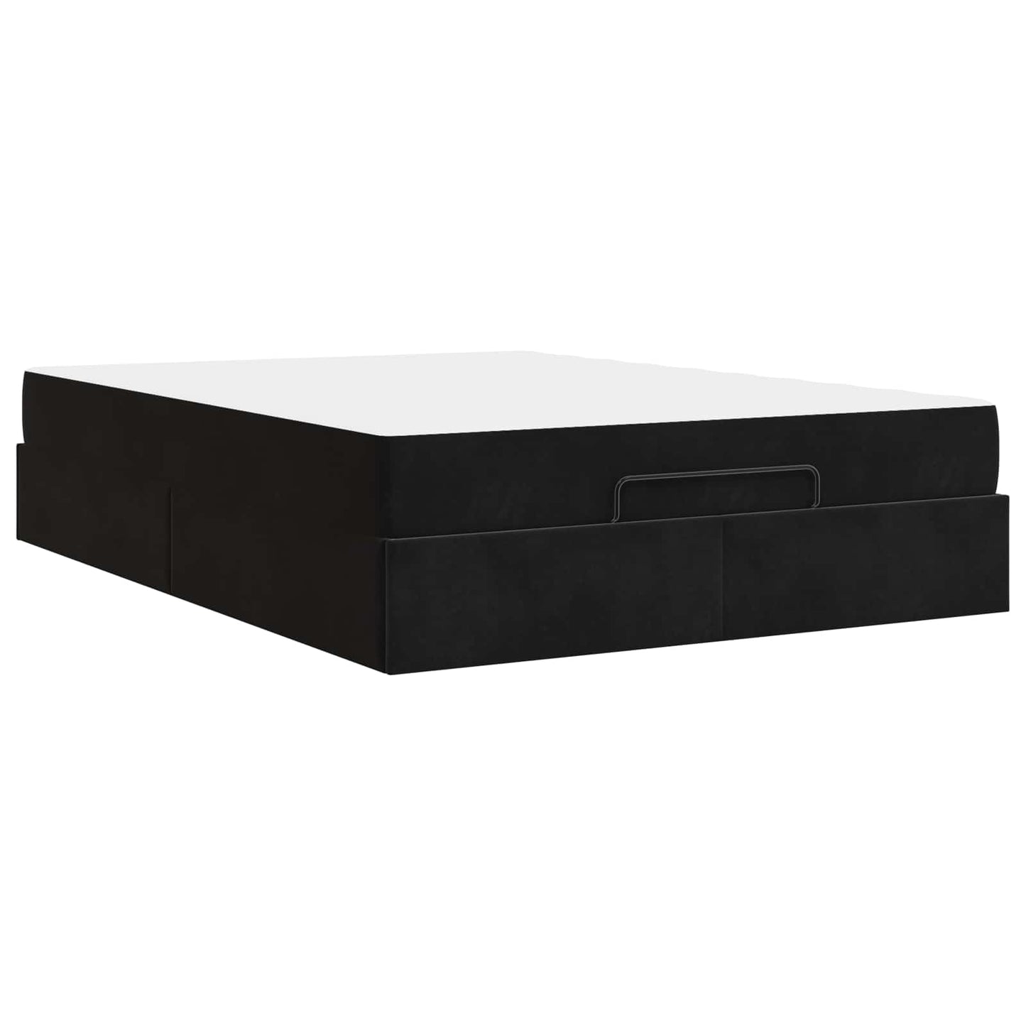 vidaXL Σκελετός κρεβατιού με στρώμα 2 pcs Μαύρο Βελούδο