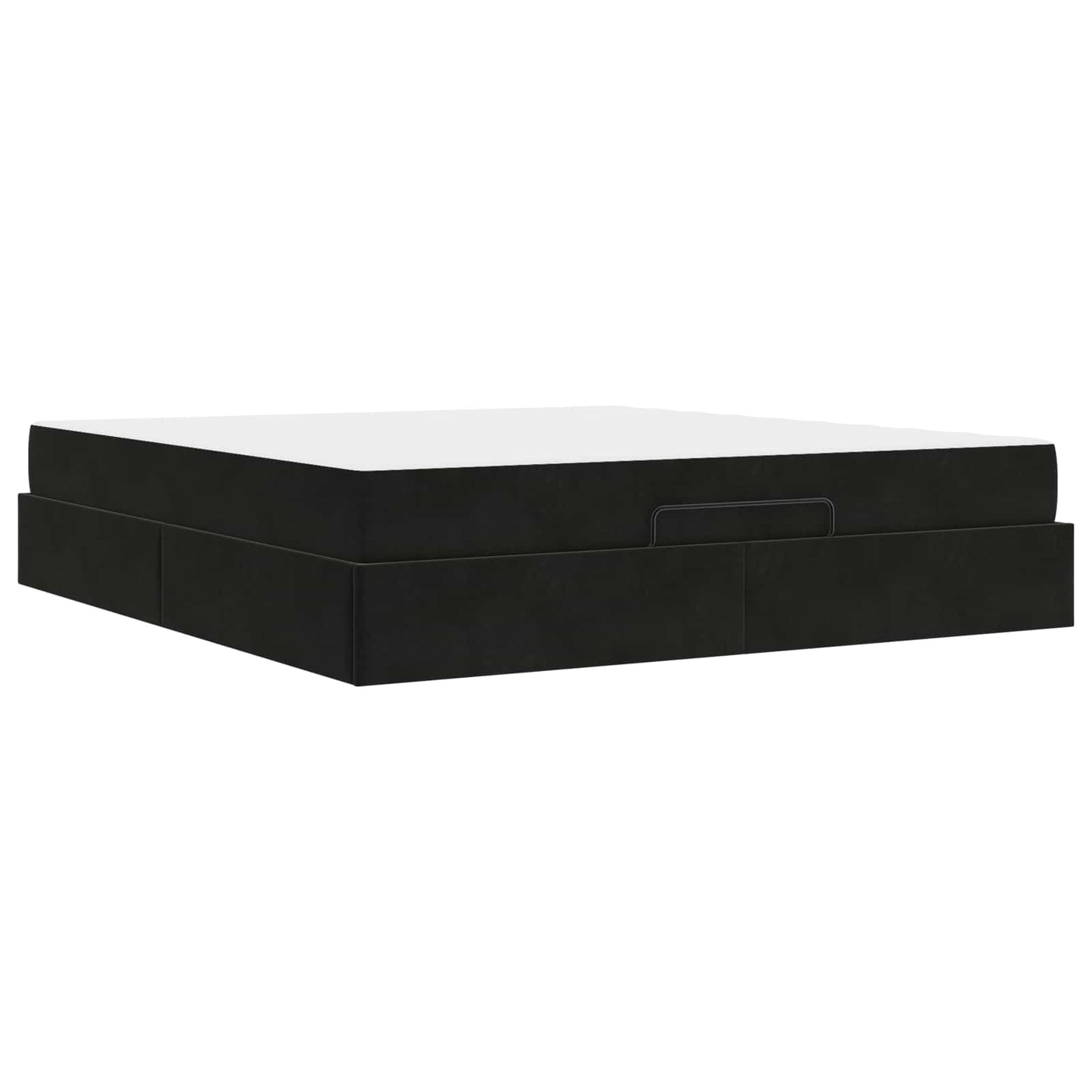vidaXL Σκελετός κρεβατιού με στρώμα 2 pcs Μαύρο Βελούδο