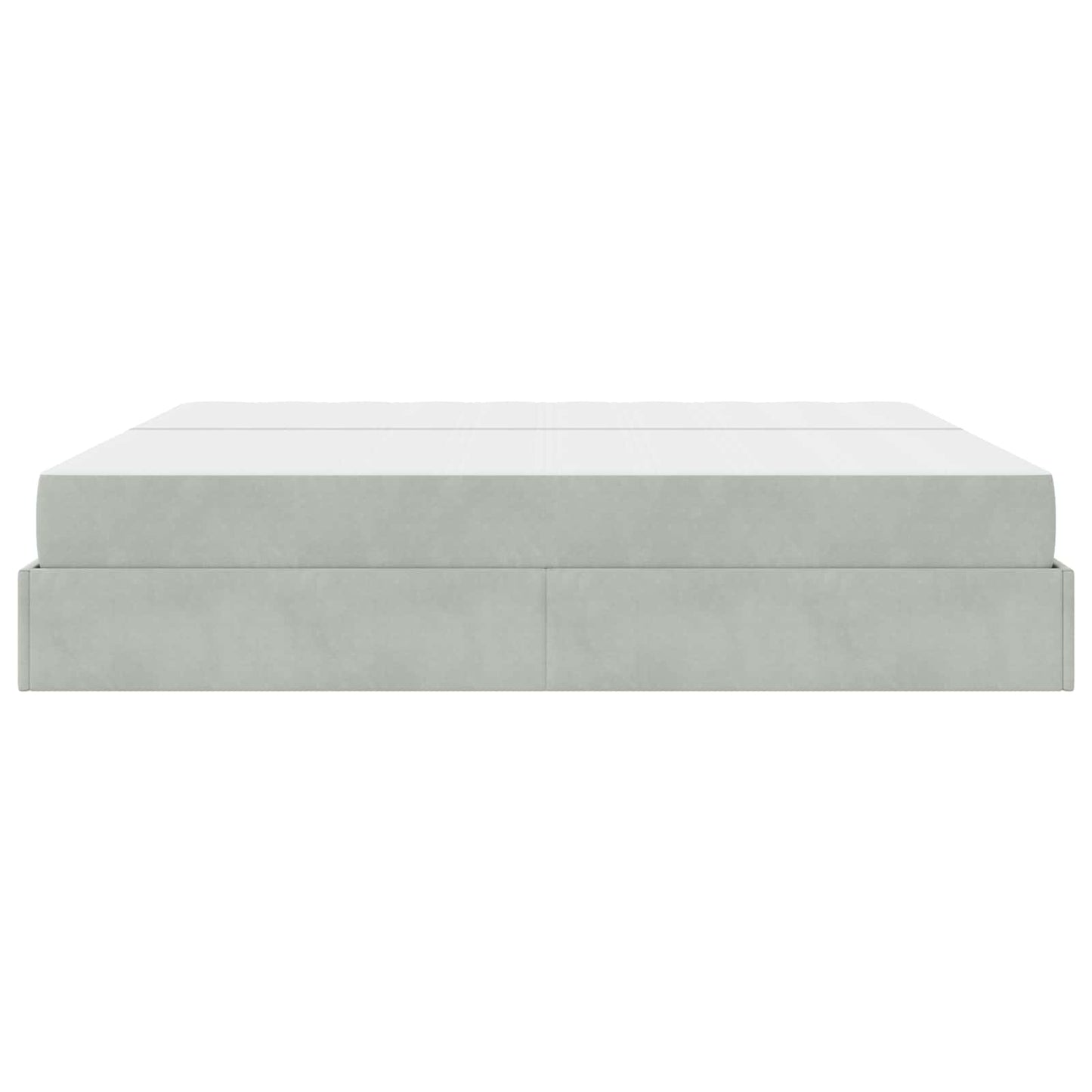 vidaXL Σκελετός κρεβατιού με στρώμα 2 pcs Ανοιχτό γκρι Βελούδο