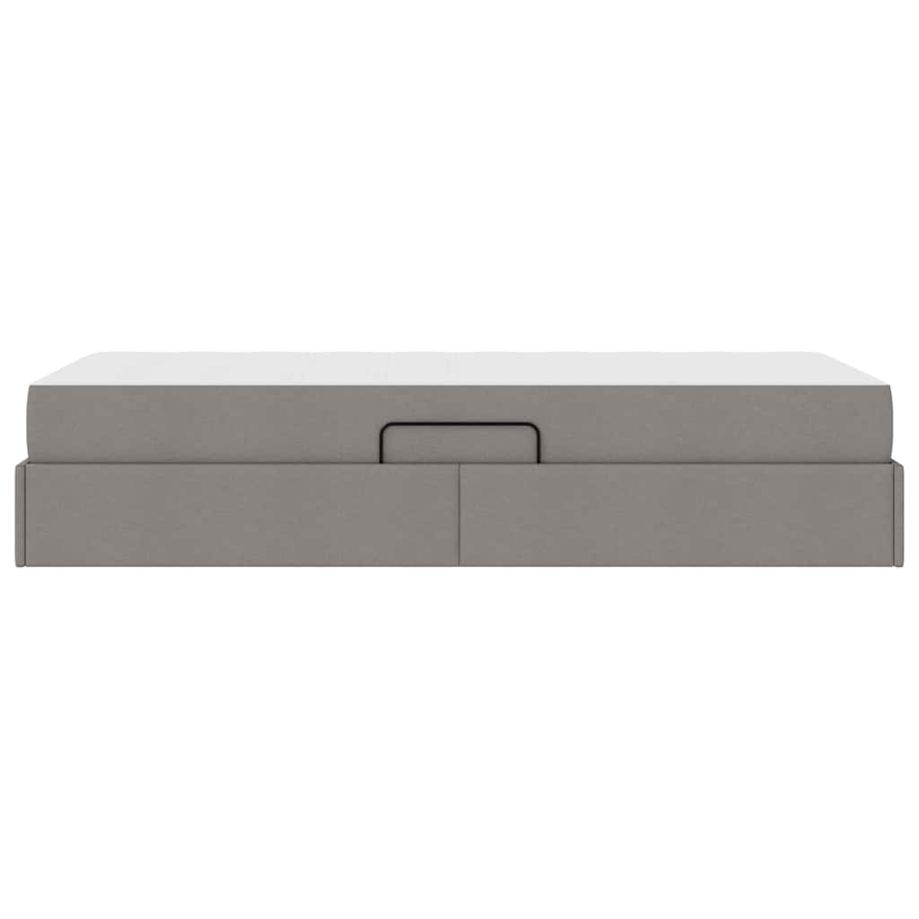 vidaXL Κρεβάτι με αποθηκευτικό χώρο και στρώμα Taupe 90 x 190 cm