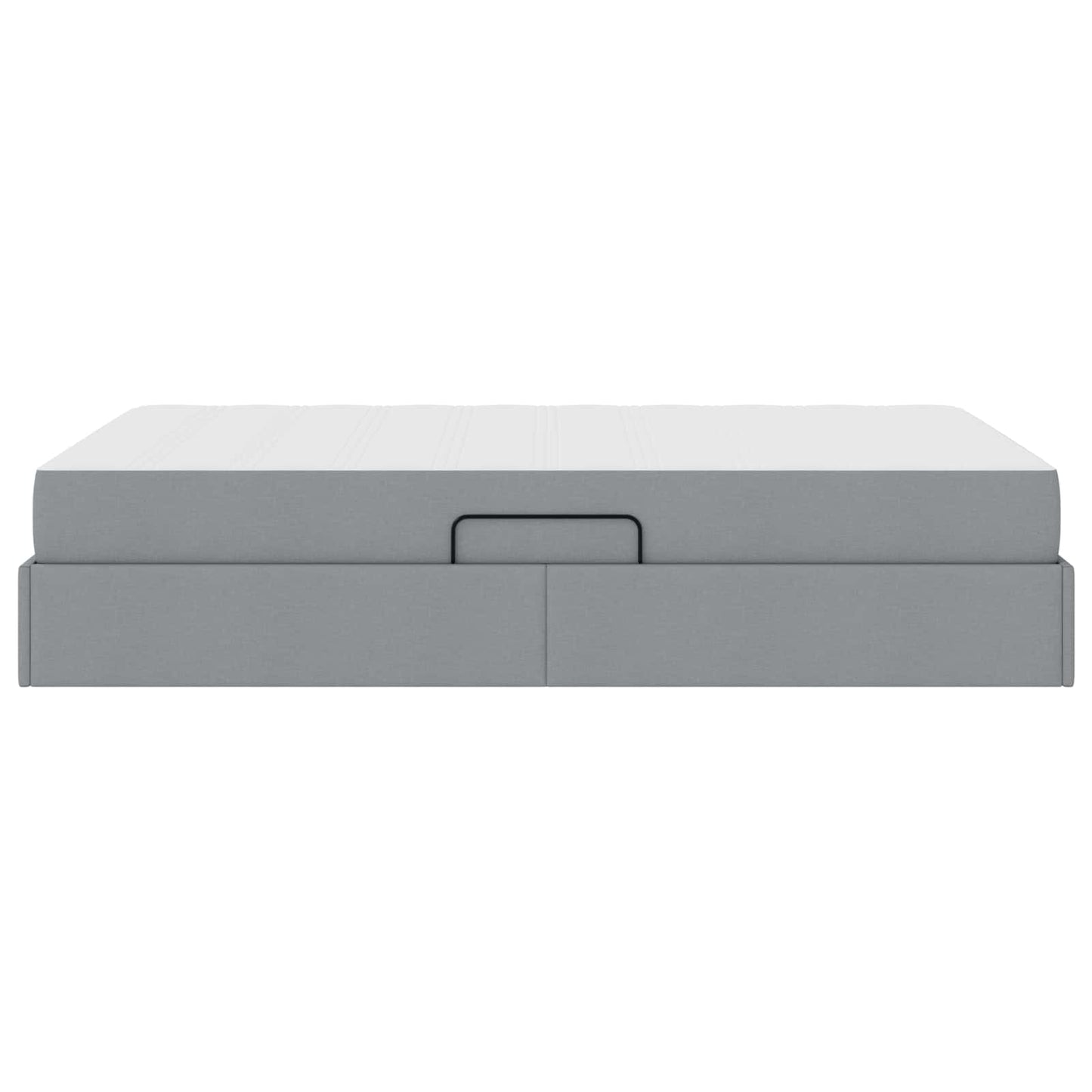 vidaXL Κρεβάτι με αποθηκευτικό χώρο και στρώμα με στρώμα Ανοιχτό γκρι