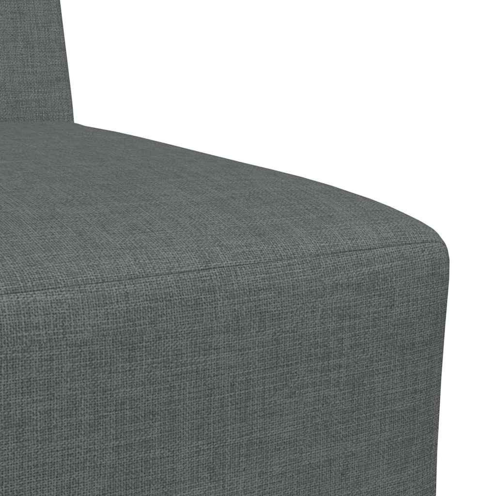 vidaXL Μοναδικός Καναπές χωρίς Χερούλια 2 pcs Σκούρο Γκρι
