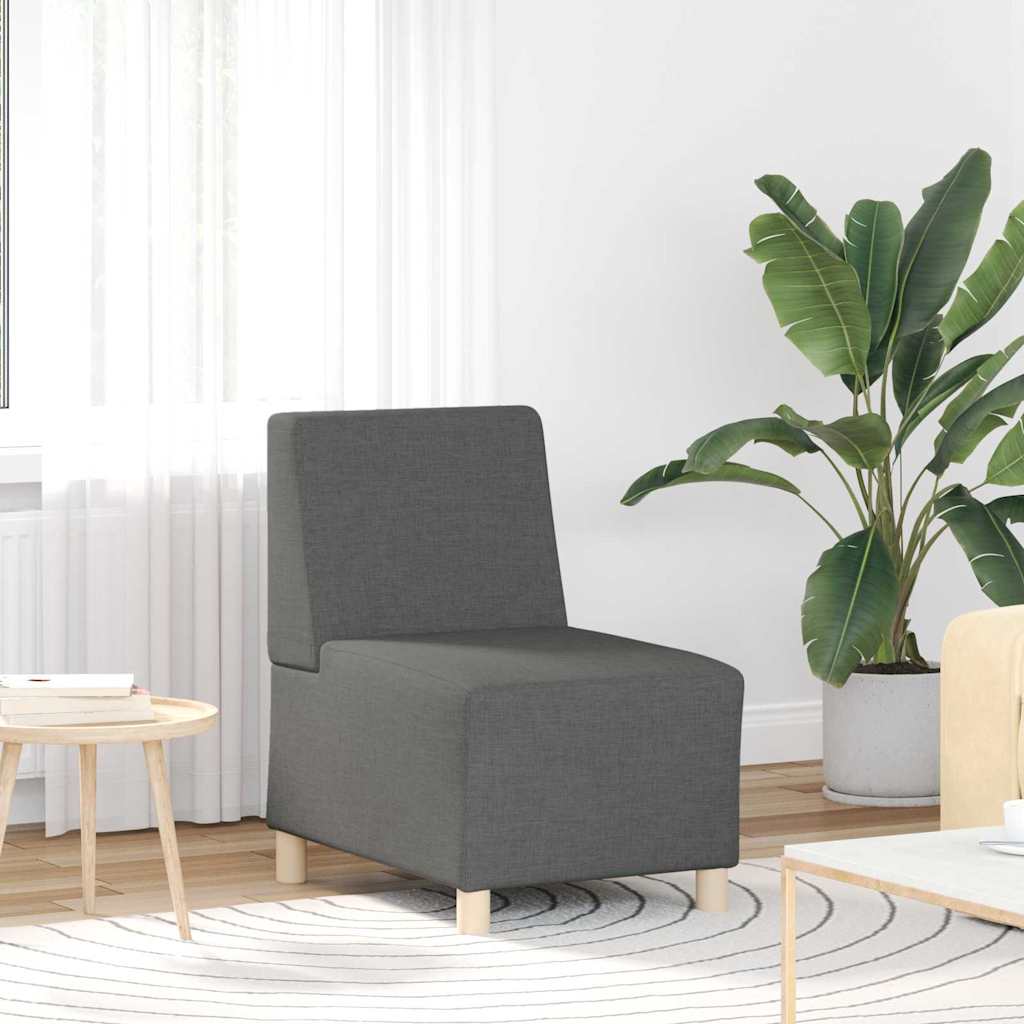 vidaXL Μοναδικός Καναπές χωρίς Χερούλια 2 pcs Σκούρο Γκρι