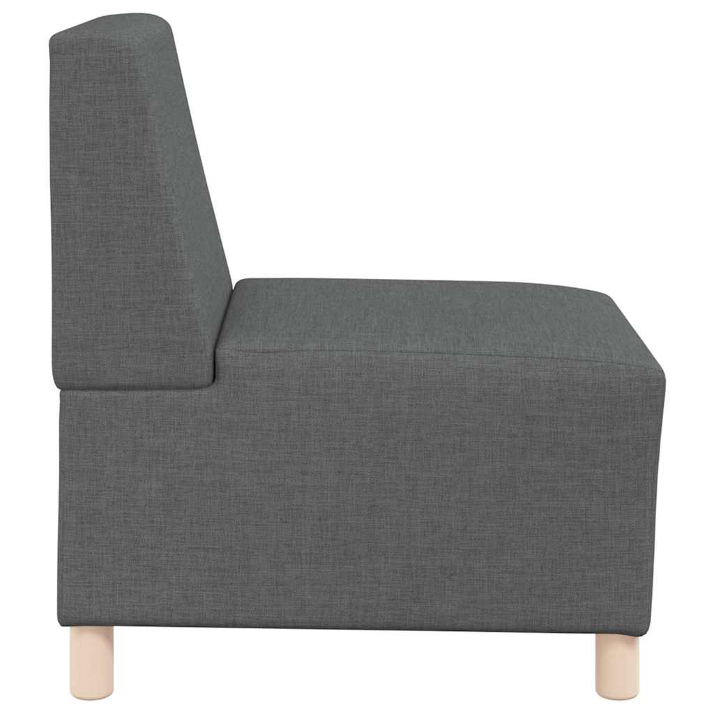 vidaXL Μοναδικός Καναπές χωρίς Χερούλια 2 pcs Σκούρο Γκρι