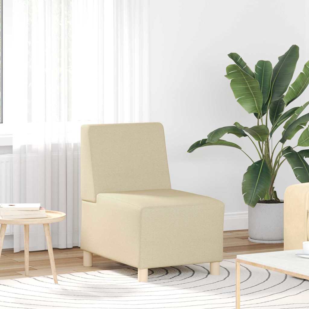 vidaXL Μοναδικός Καναπές χωρίς Χερούλια 2 pcs Κρεμ 55 x 74 x 82 εκ.