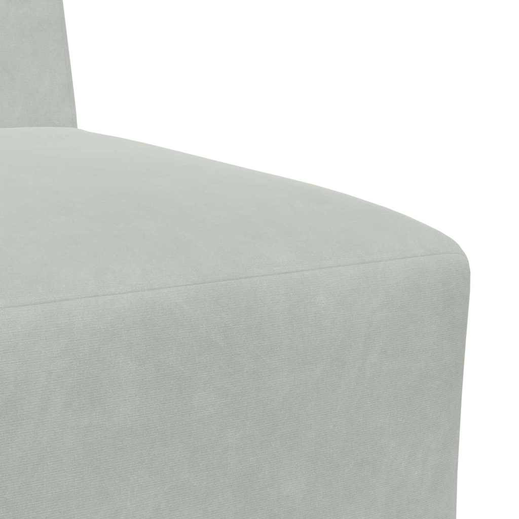 vidaXL Μοναδικός Καναπές χωρίς Χερούλια 2 pcs Ανοιχτό γκρι