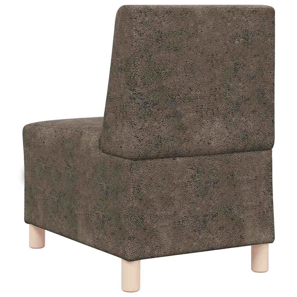 vidaXL Μοναδικός Καναπές χωρίς Χερούλια 2 pcs Σκούρο Γκρι
