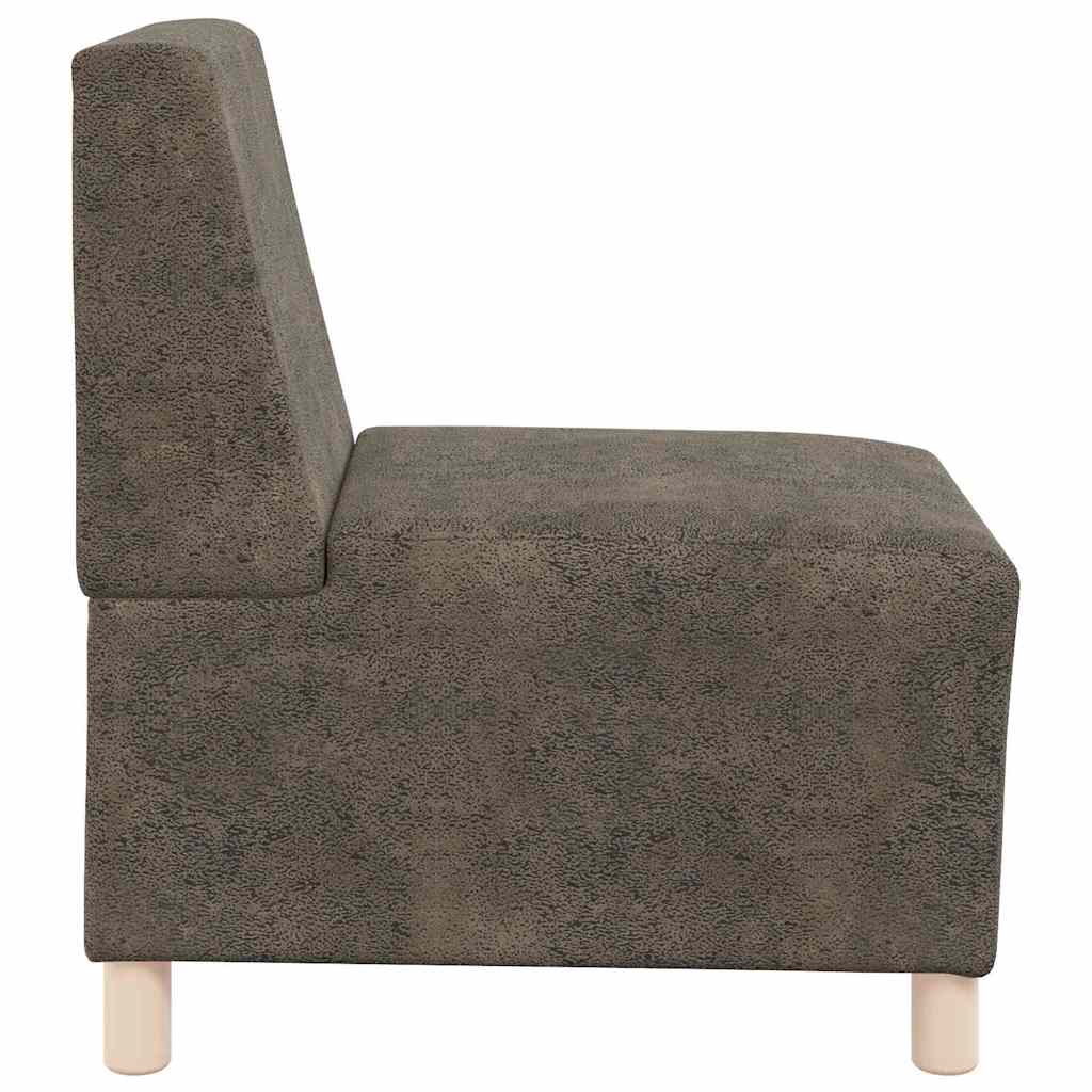 vidaXL Μοναδικός Καναπές χωρίς Χερούλια 2 pcs Σκούρο Γκρι