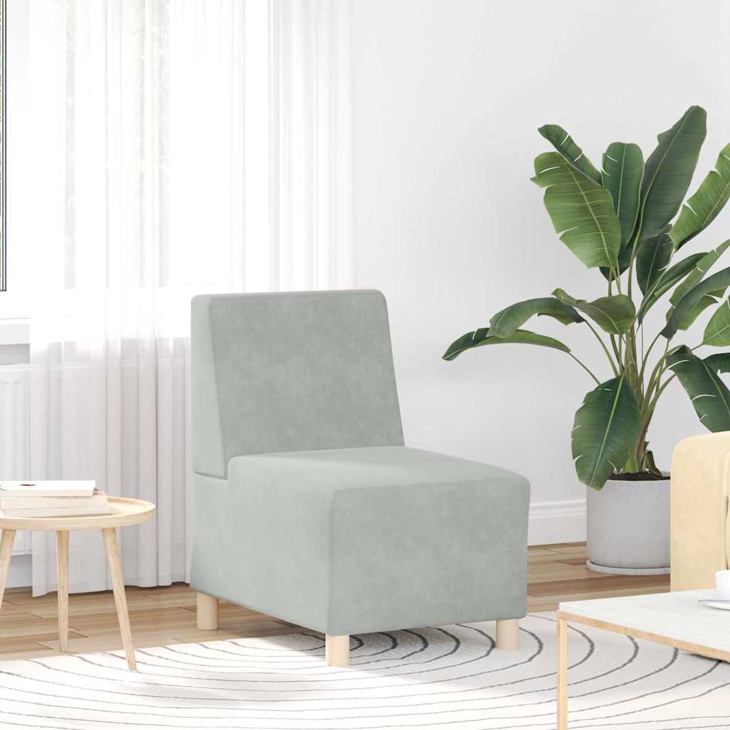 vidaXL Μοναδικός Καναπές χωρίς Χερούλια 3 pcs Ανοιχτό γκρι
