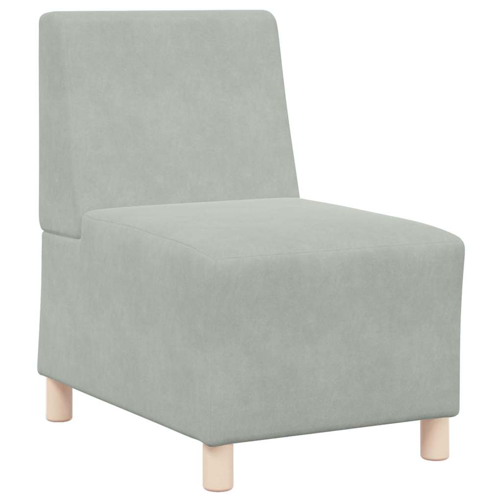vidaXL Μοναδικός Καναπές χωρίς Χερούλια 3 pcs Ανοιχτό γκρι