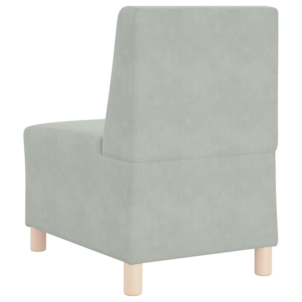 vidaXL Μοναδικός Καναπές χωρίς Χερούλια 3 pcs Ανοιχτό γκρι